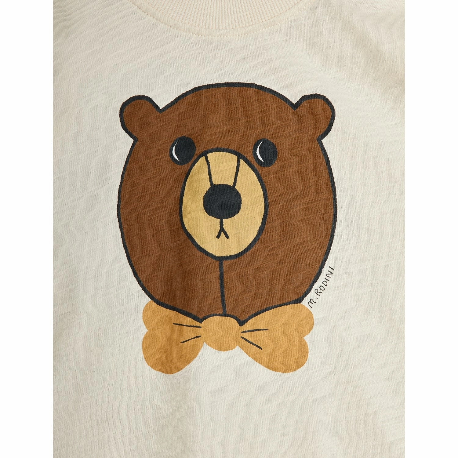 Mini Rodini Offwhite Bear Sp Ss Tee Breathable Fit Easter