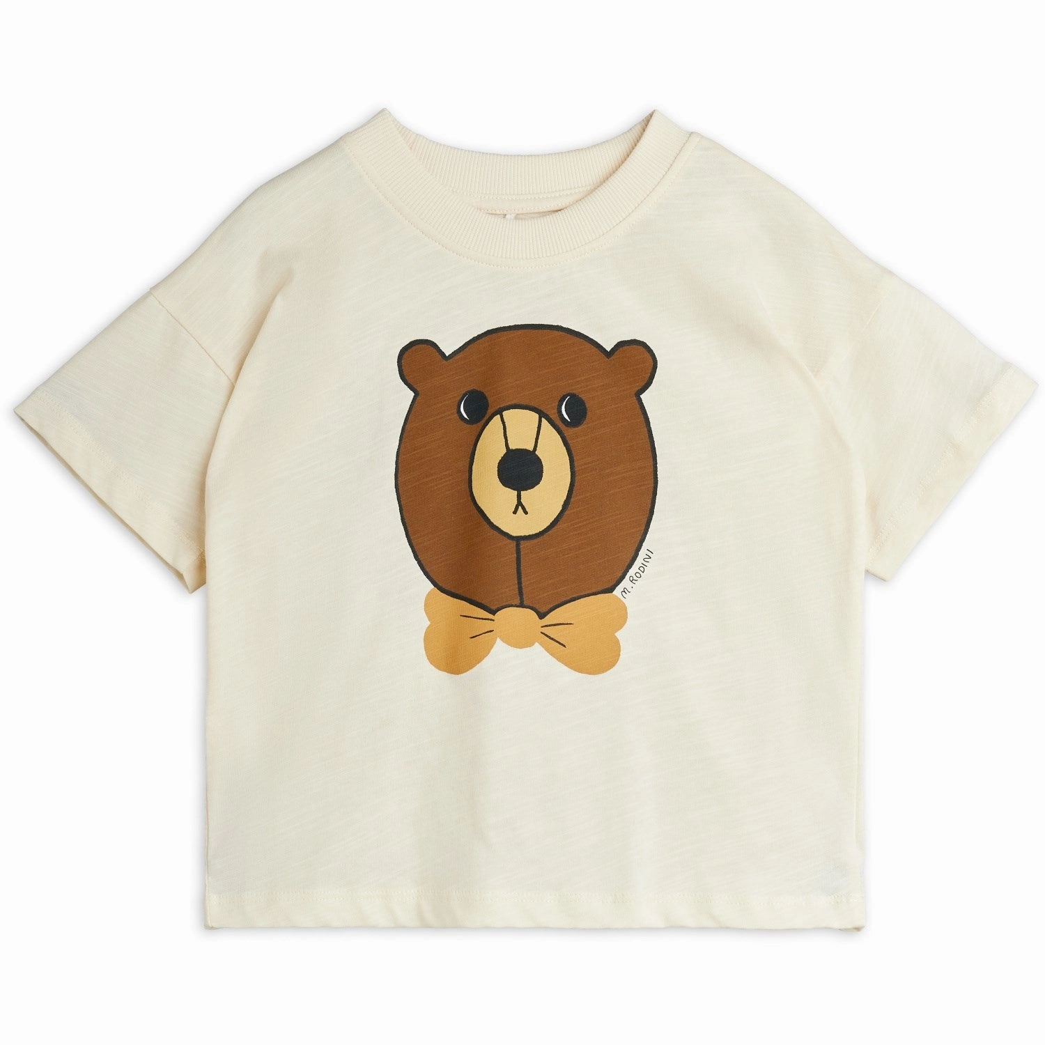Skin Friendly Lining Beaded details Mini Rodini Offwhite Bear Sp Ss Tee