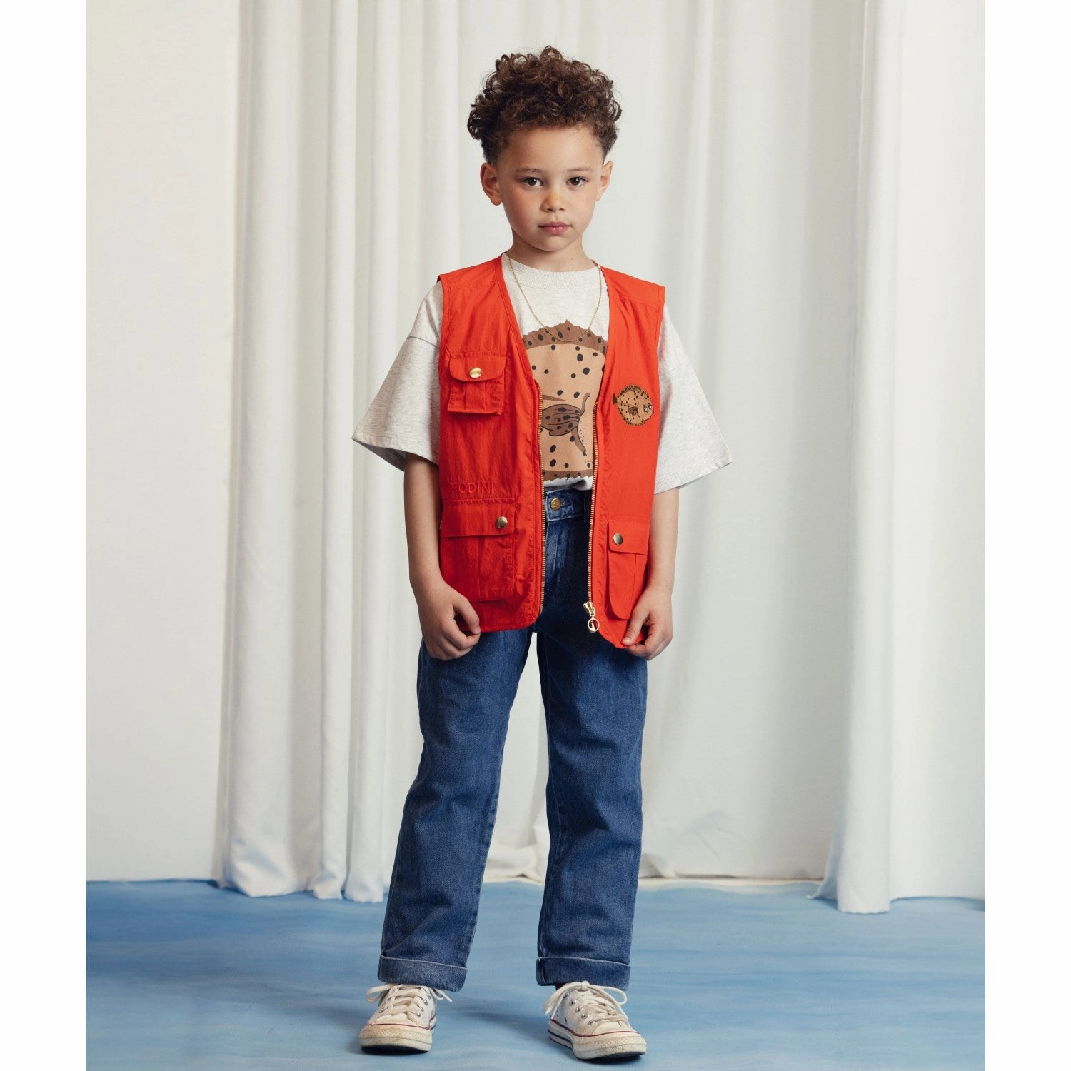 Trendy Comfort Wear Pilling Resistant Finish Mini Rodini Offwhite Flundra T-Shirt