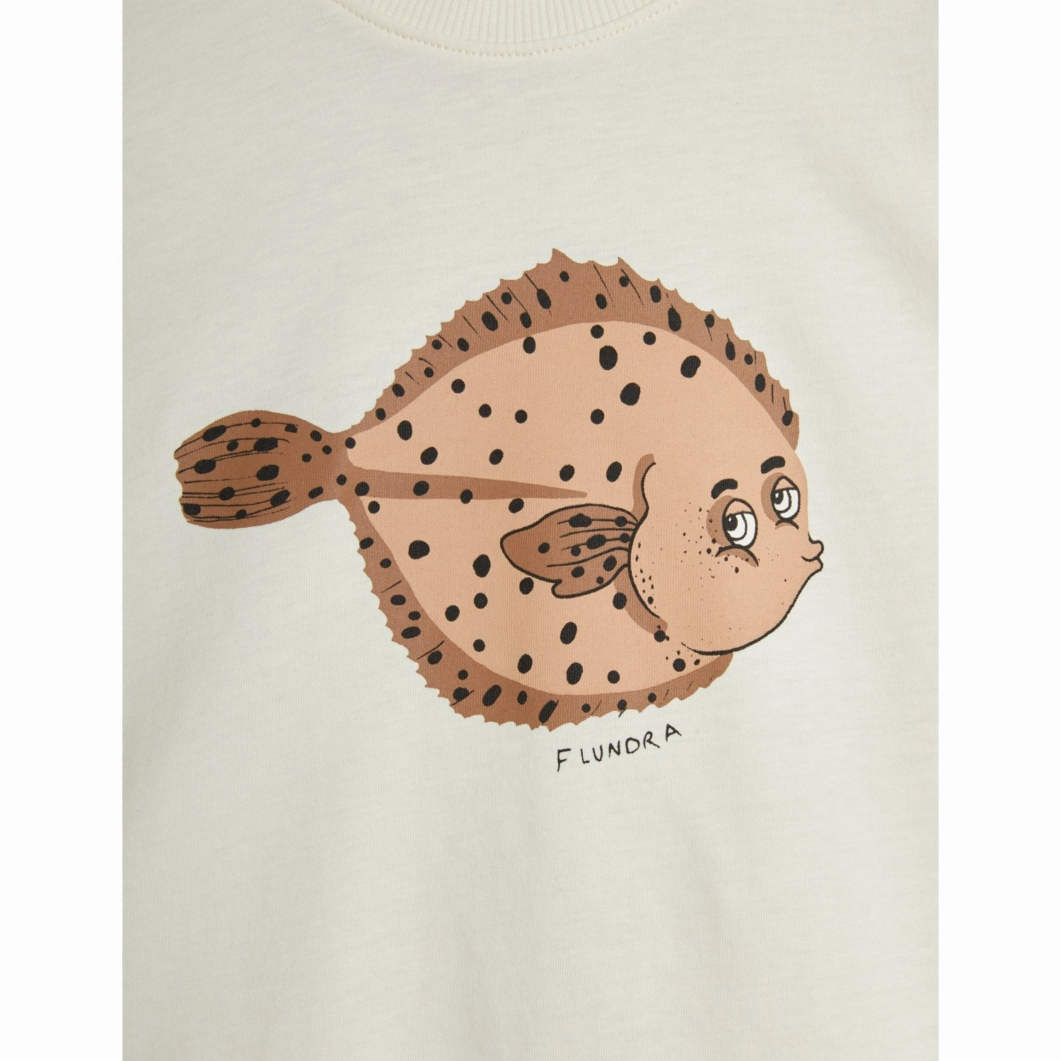 Eco Certified Textile petite size Mini Rodini Offwhite Flundra T-Shirt