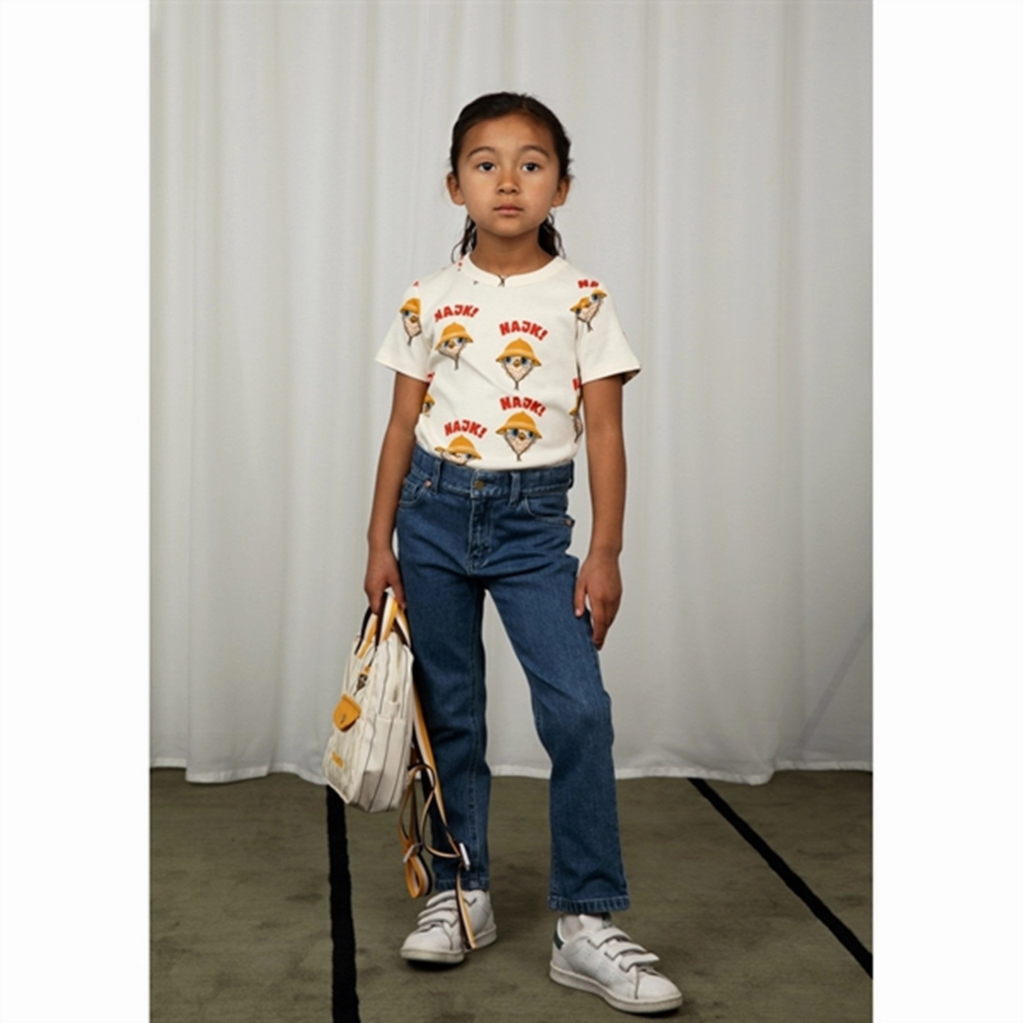 Mini Rodini Offwhite Hike Aop T-shirt Minimal Look Sustainable Dye Process