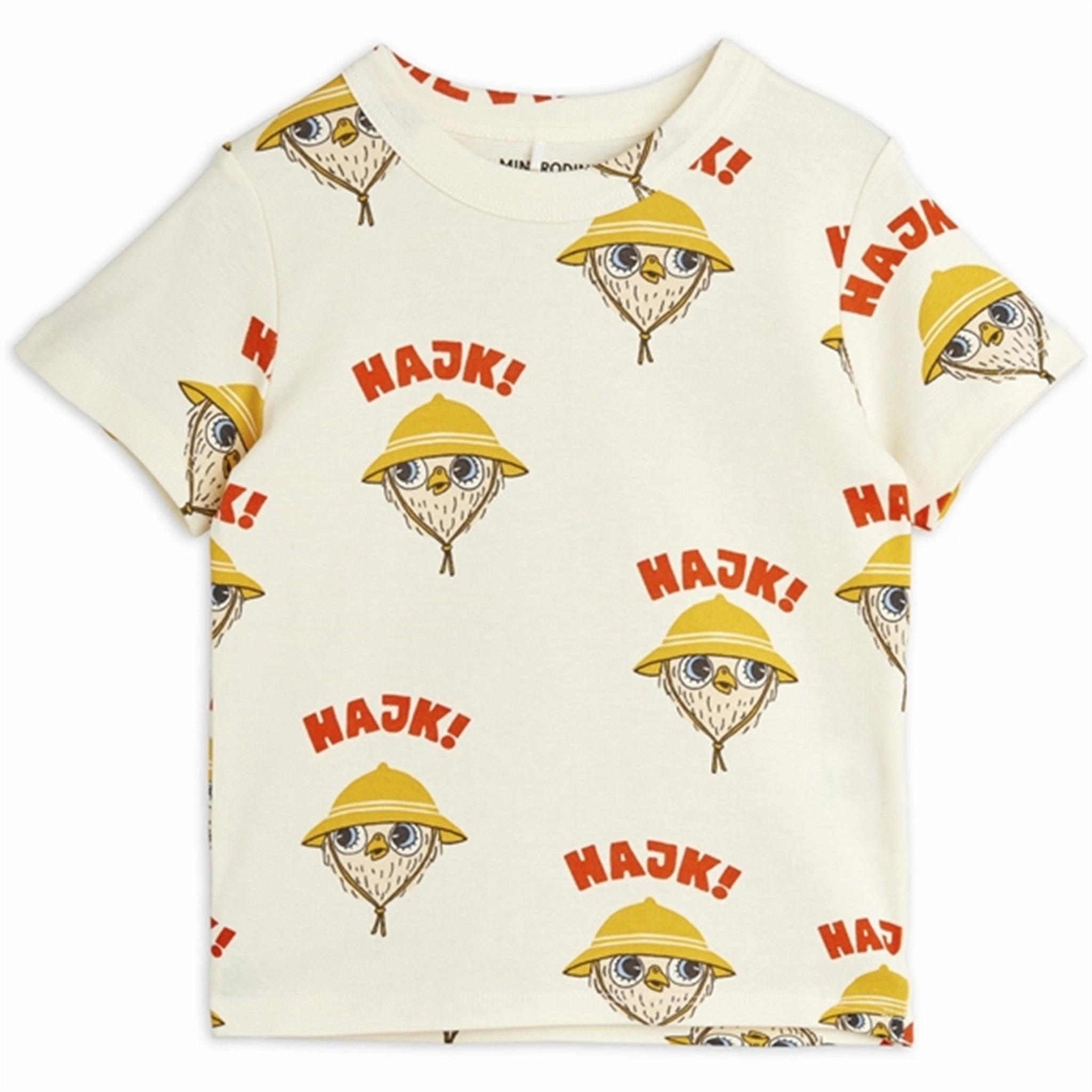 Mini Rodini Offwhite Hike Aop T-shirt Comfort and Fit HeatResistantMaterial