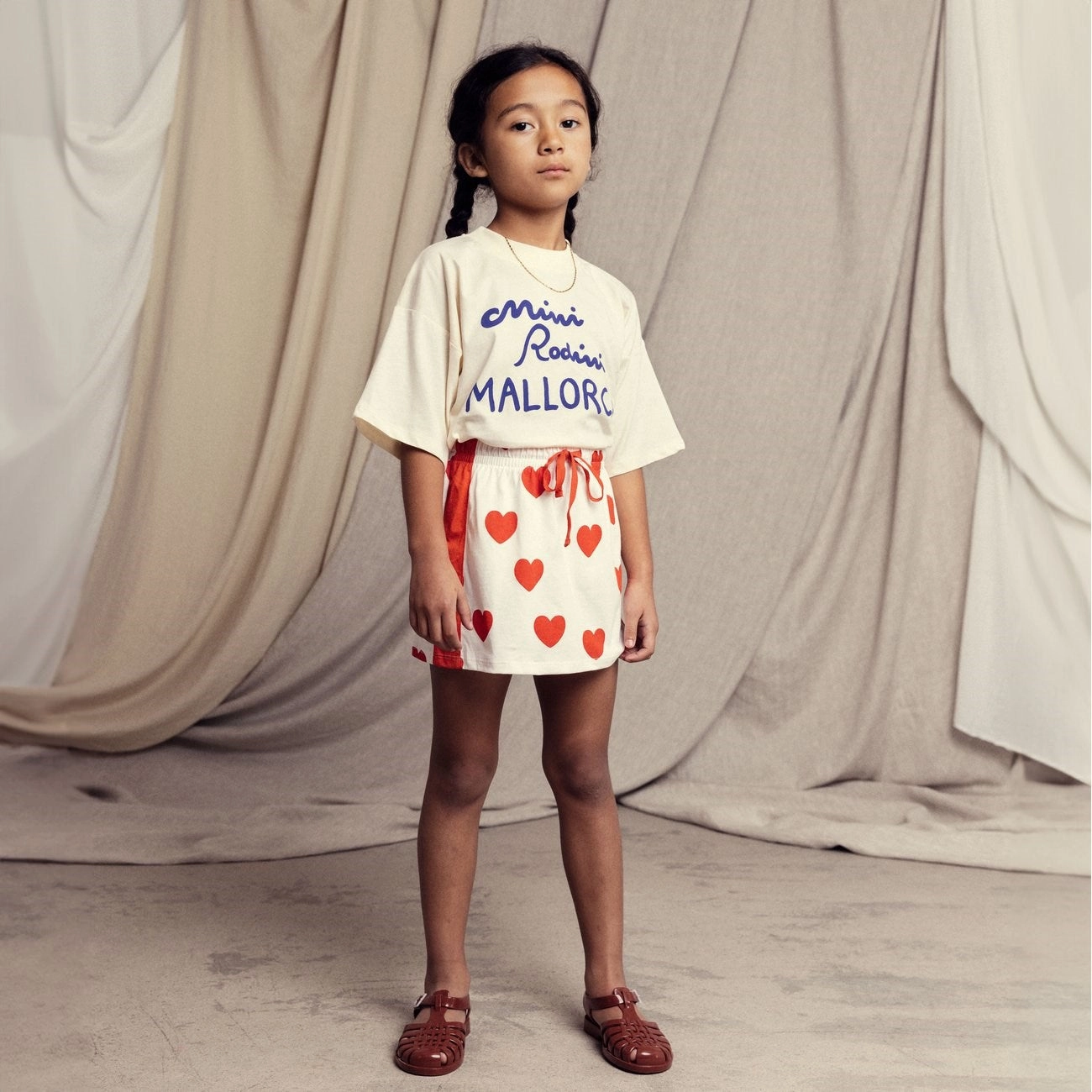 Mini Rodini Offwhite Mallorca T-Shirt Essential Look Anti Pilling Fabric