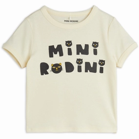 Mini Rodini Offwhite Mini Rodini Cats T-Shirt Timeless Layer