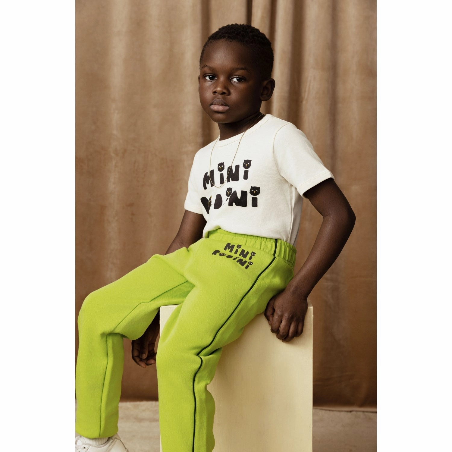 Mini Rodini Offwhite Mini Rodini Cats T-Shirt Pilling Resistant Finish Easy to Style
