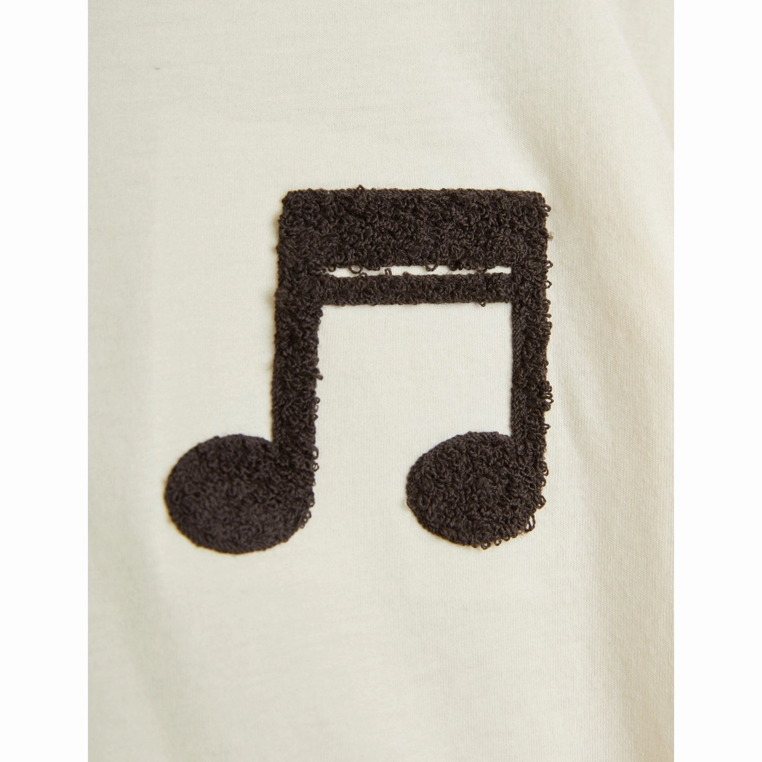 Mini Rodini Offwhite Note Chenille T-Shirt Anti Static Fabric