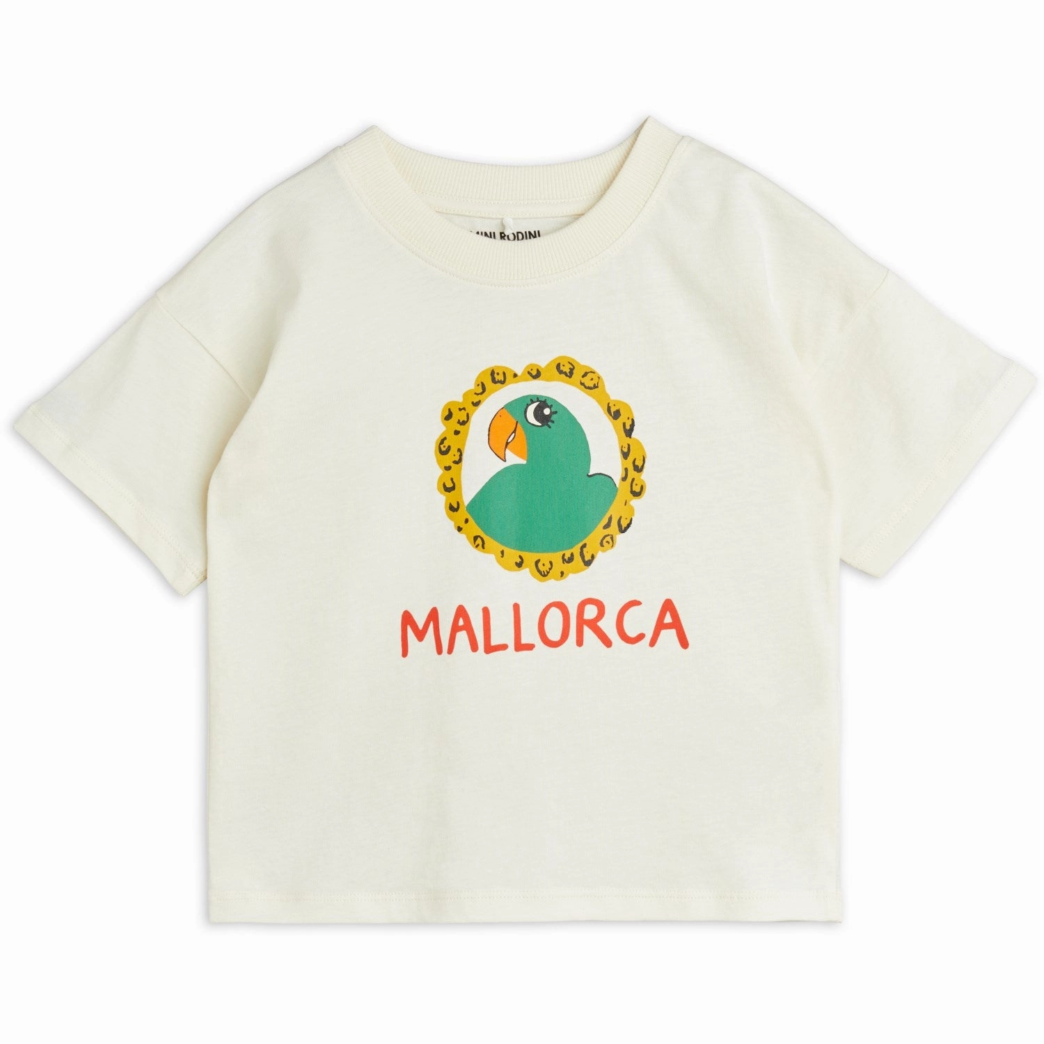 Fashion-Forward Functional Style Mini Rodini Offwhite Parrot T-Shirt
