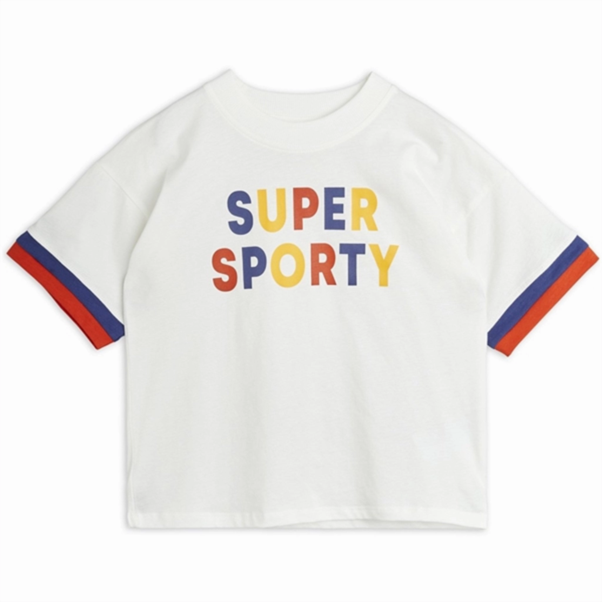 Mini Rodini Offwhite Super Sporty Sp T-shirt Wrinkle-Free EcoFriendlyDyes