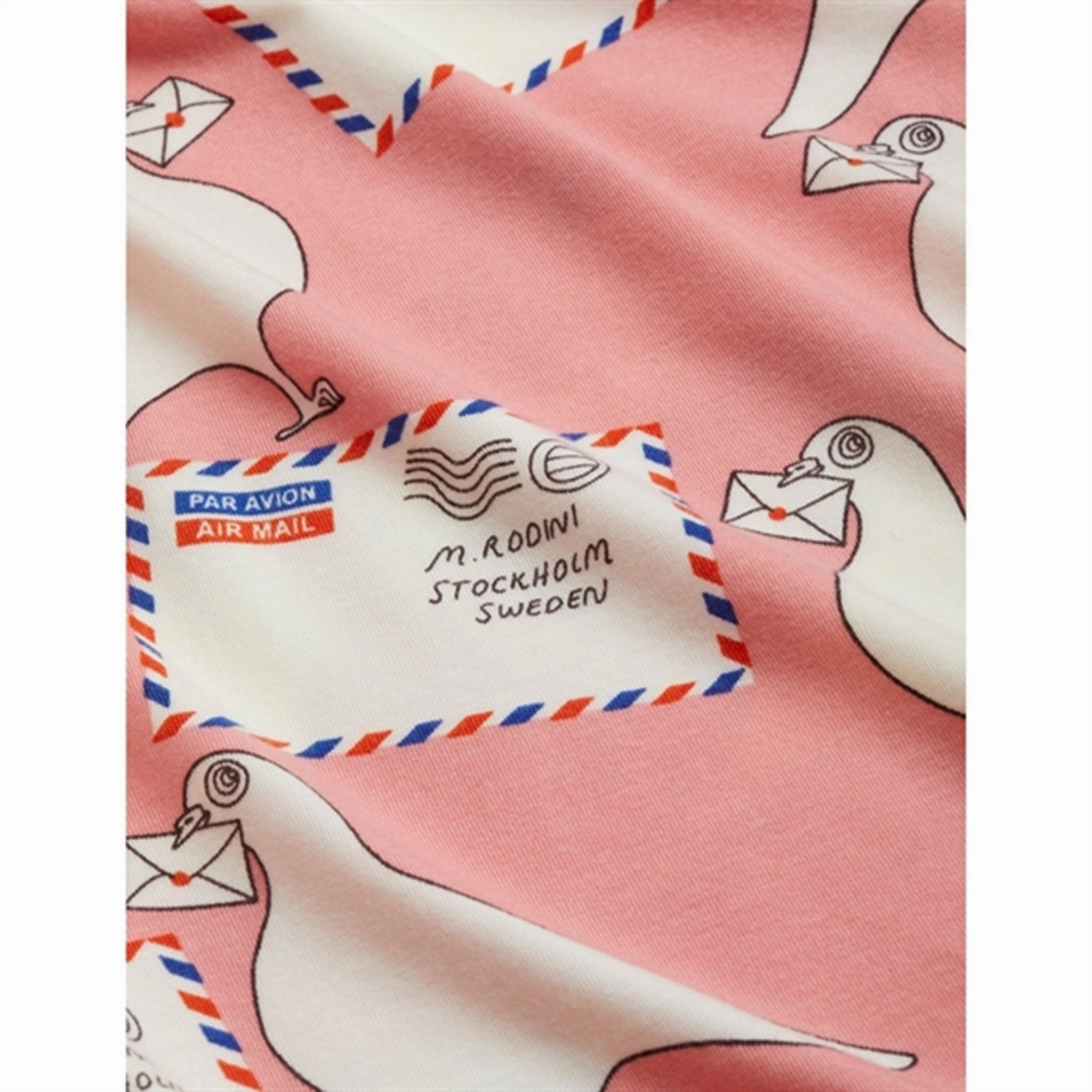 Ultimate Fit Sustainable Dye Process Mini Rodini Pigeons Tencel Aop T-shirt Pink