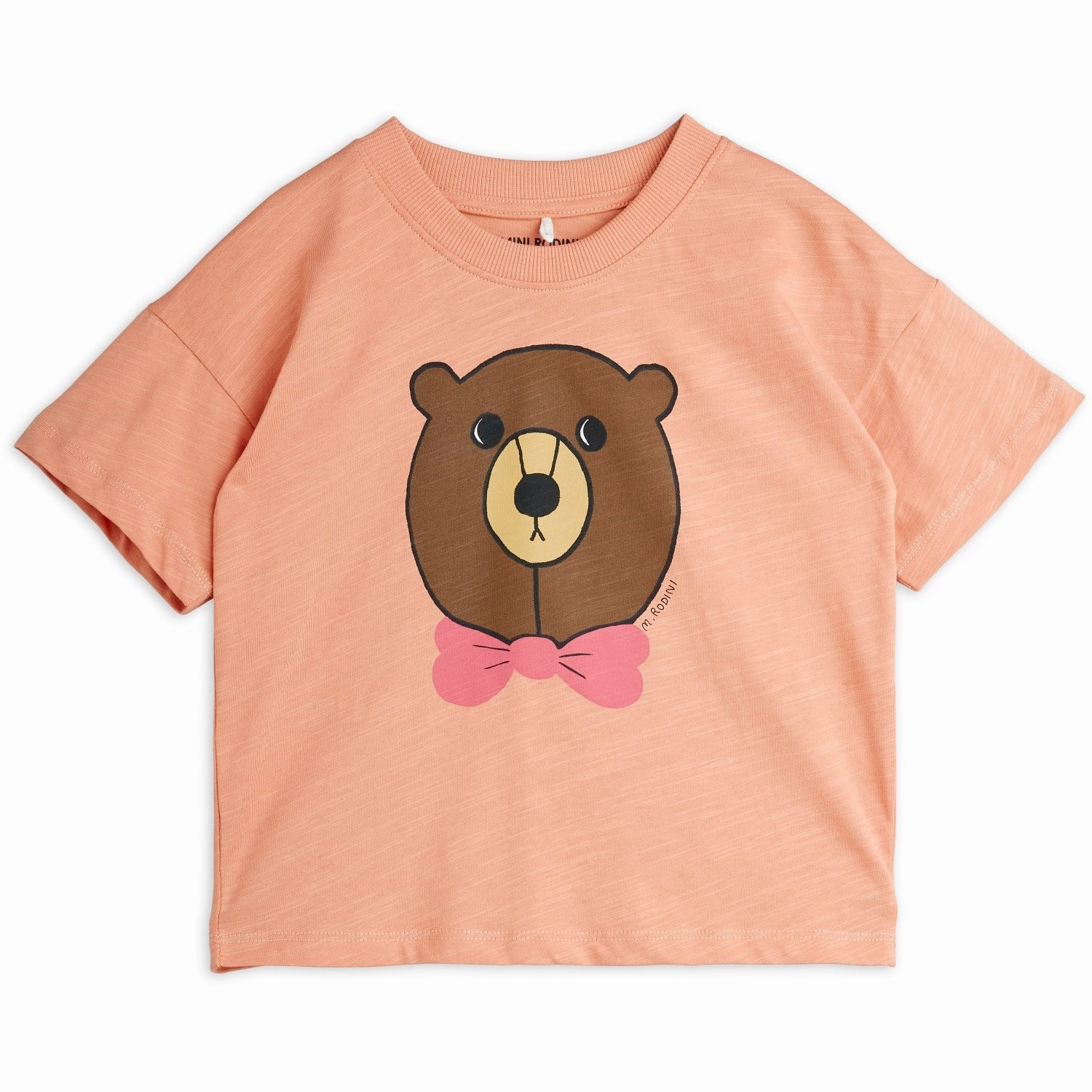 Mini Rodini Pink Bear Sp Ss Tee Essential Look Breathable and Comfortable
