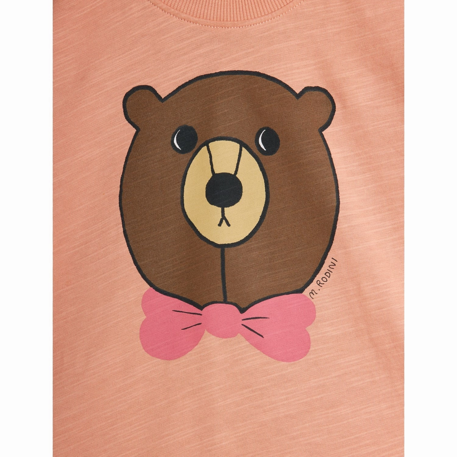 Mini Rodini Pink Bear Sp Ss Tee Effortless Look