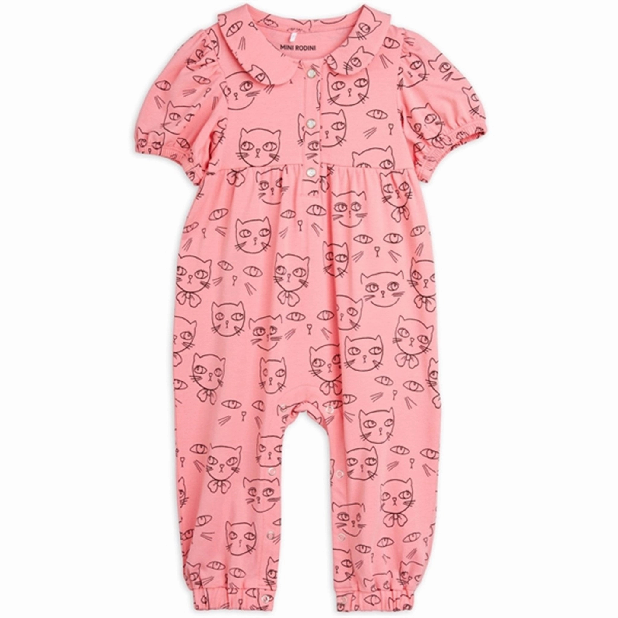 Mini Rodini Pink Cathlethes Aop Jumpsuit Baby Slim Family Work Unisex