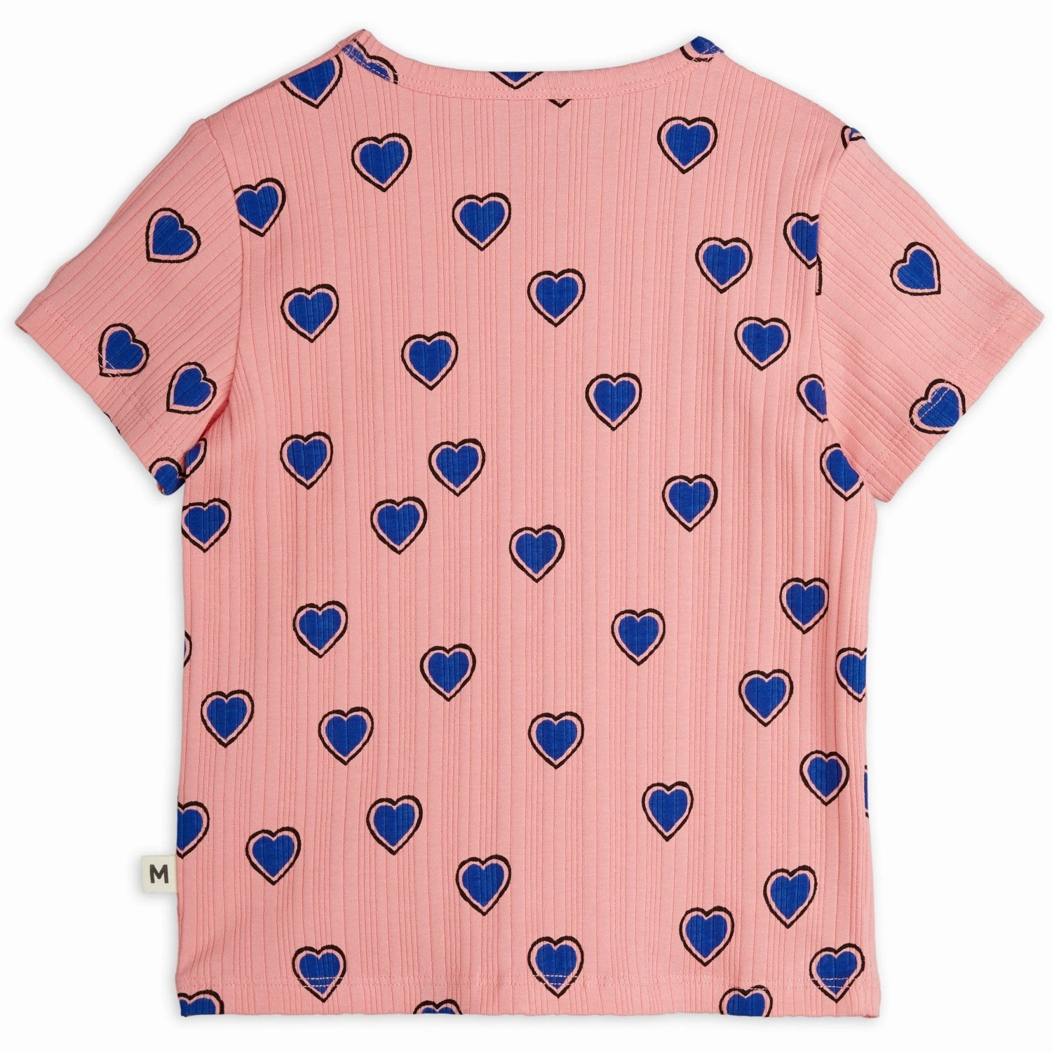 Mini Rodini Pink Outlined Hearts AOP T-Shirt Relaxed Fashion Chilly Day Essentials