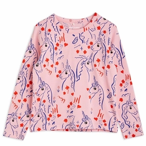 Beach Ready Mini Rodini Pink Scottish Unicorns Aop Blouse