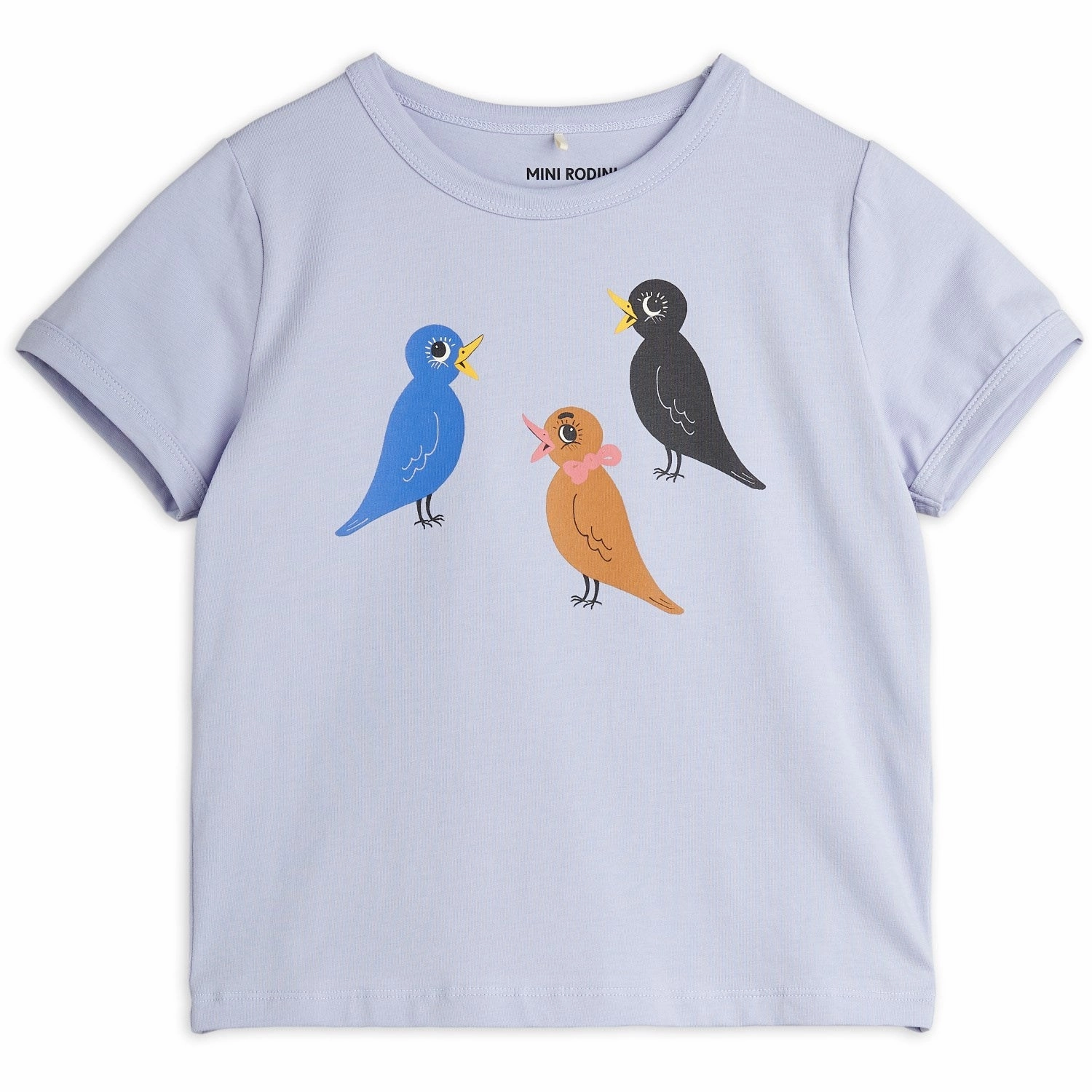 Business Meeting Classic Outfit Style Mini Rodini Purple Birds Sp Ss Tee