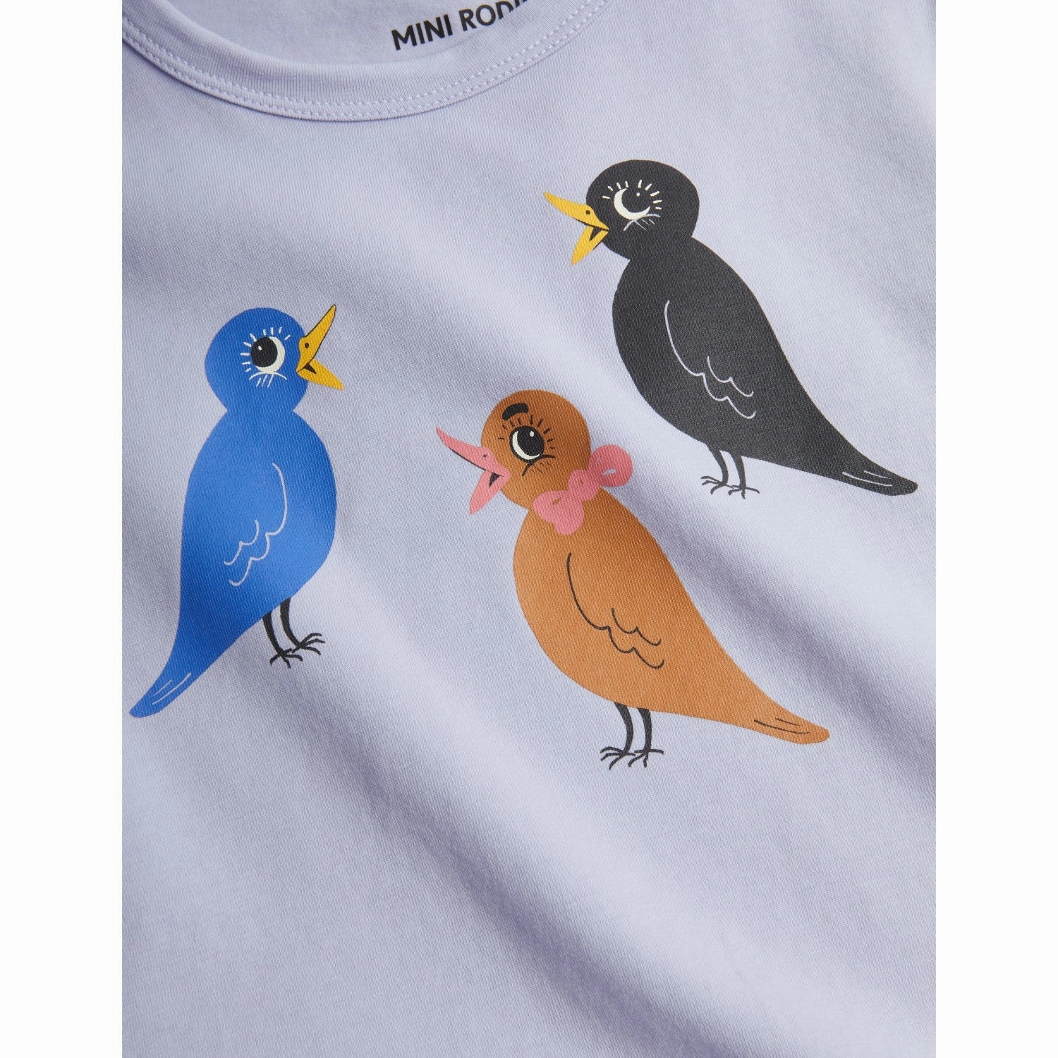 quick dry Kids playfulness Mini Rodini Purple Birds Sp Ss Tee