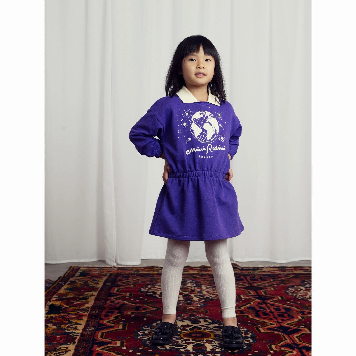 Nature Glow Mini Rodini Purple Mini Rodini Society Sp Sweat Dress