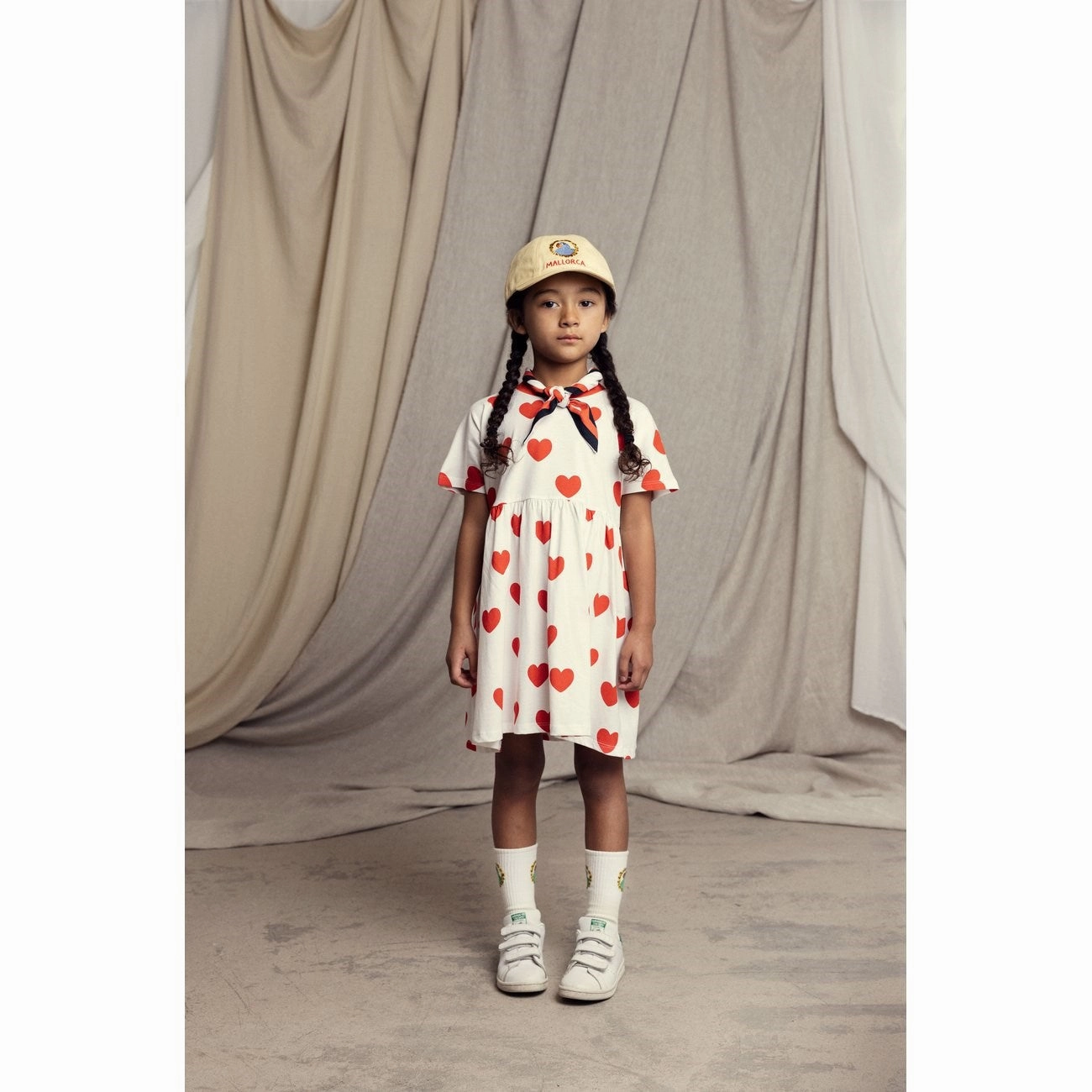 Versatile Design Fluid Fabric Mini Rodini Red Hearts AOP Dress