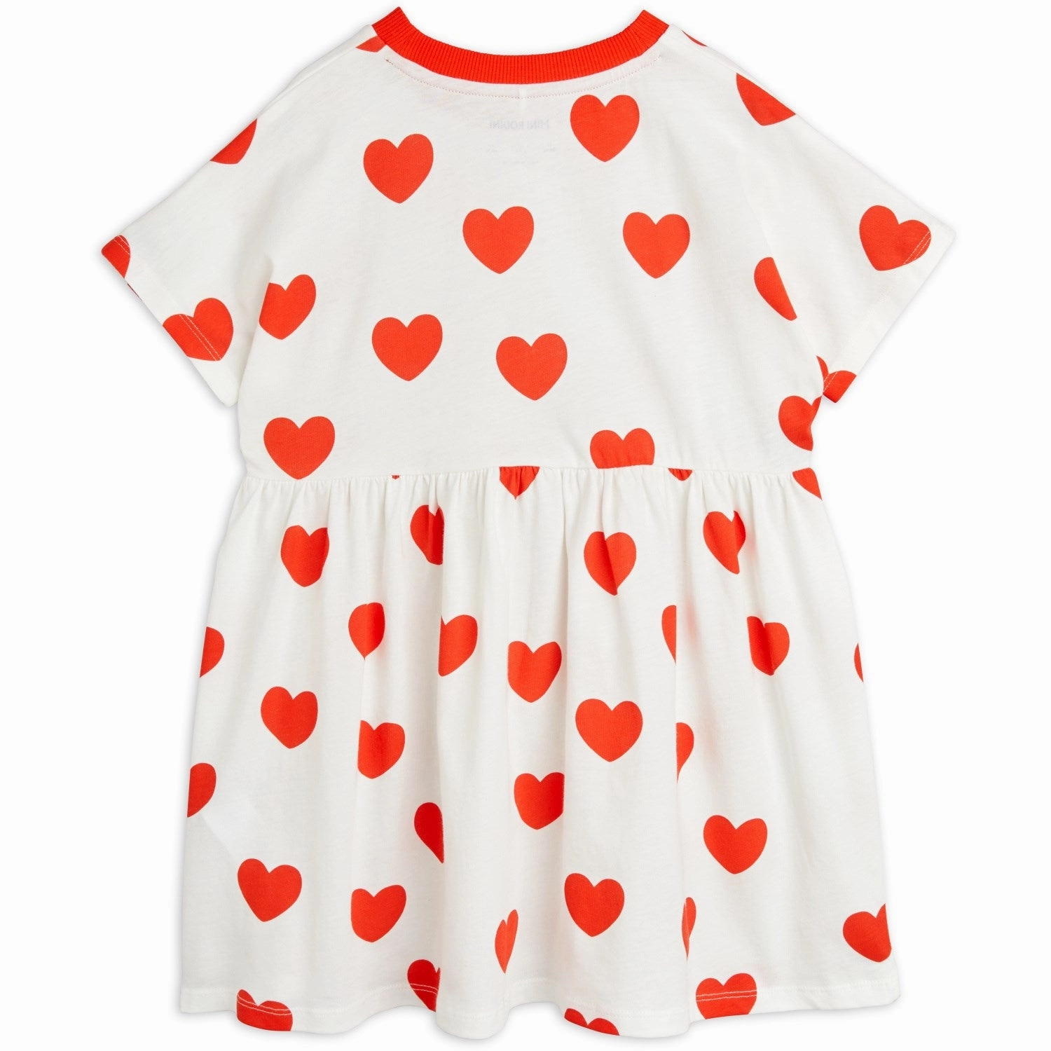 Comfortable Layering Silky-Lining Mini Rodini Red Hearts AOP Dress