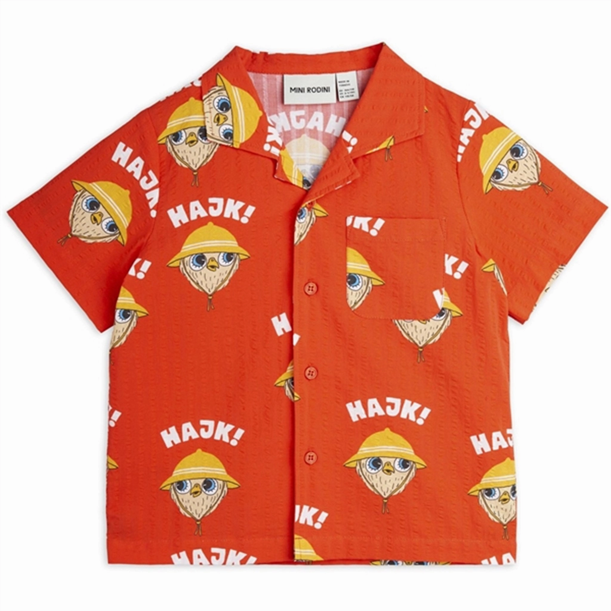 Mini Rodini Red Hike Aop Woven T-Shirt Denim Blend Cruise Collection