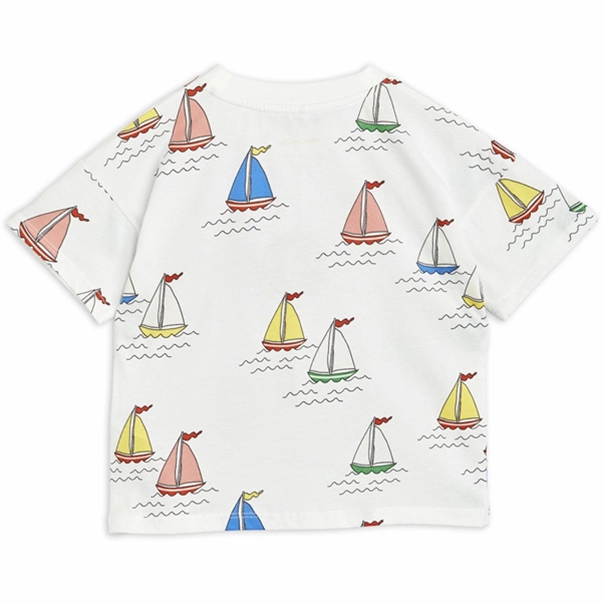 Light Breeze Mini Rodini Sailing Boats AOP T-shirt White
