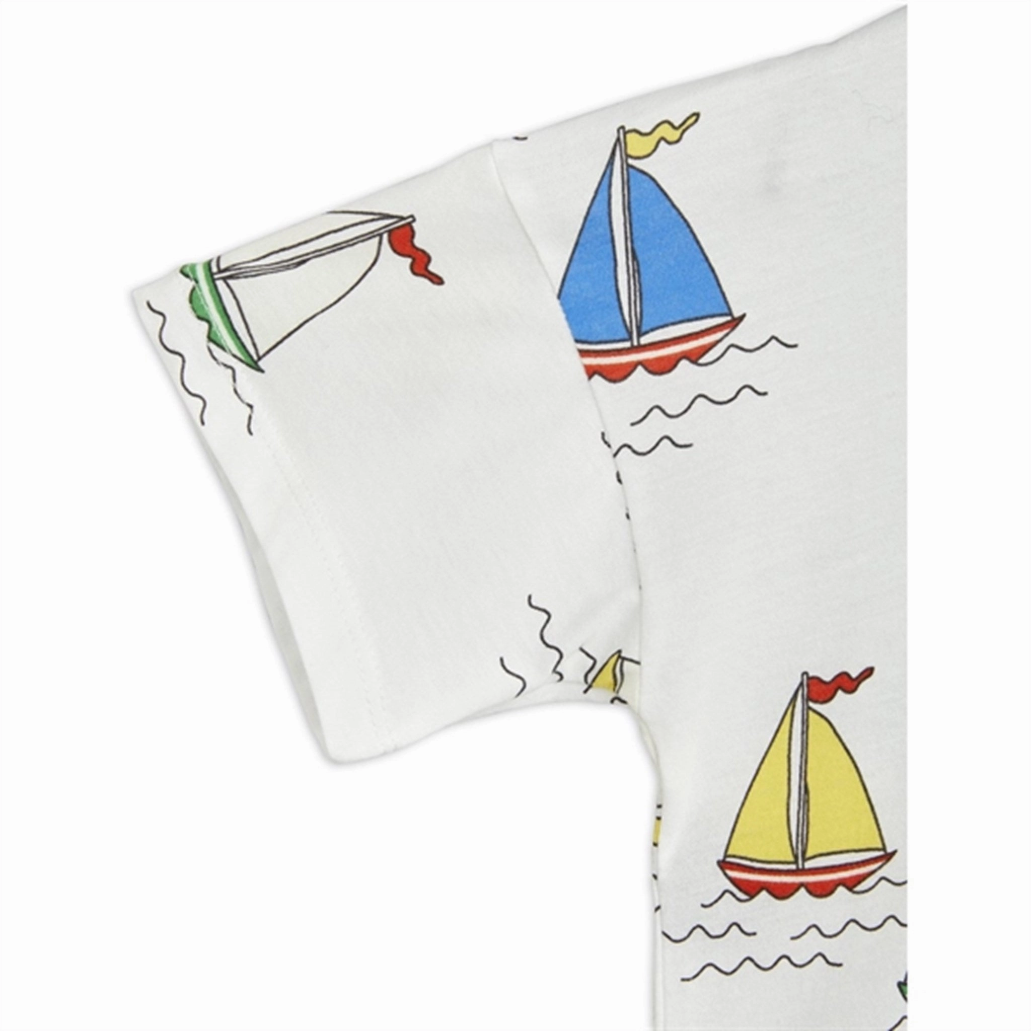 Stylish and Cozy Mini Rodini Sailing Boats AOP T-shirt White