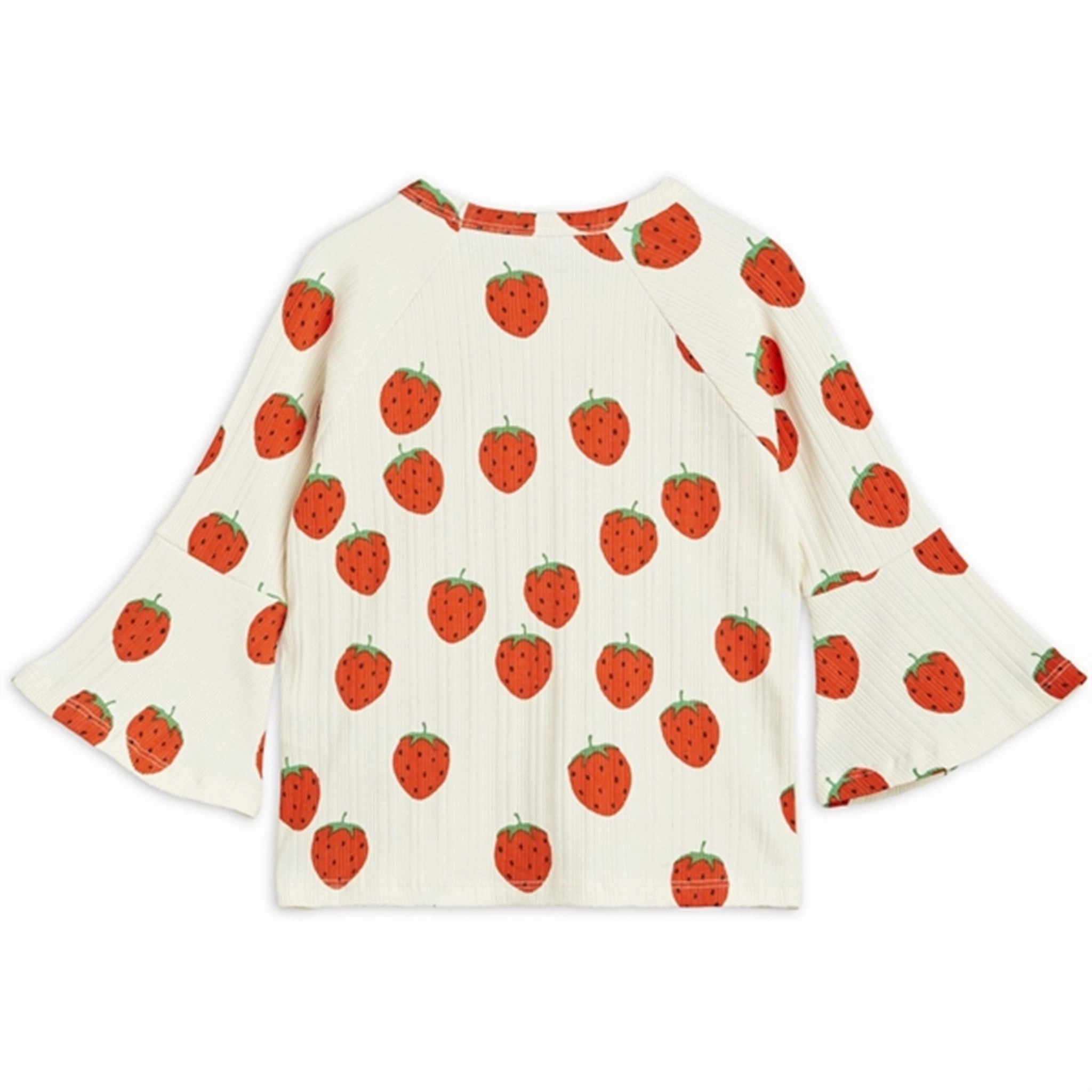 Chic Comfort Style Mini Rodini Strawberries Aop Trumpet T-shirt Offwhite