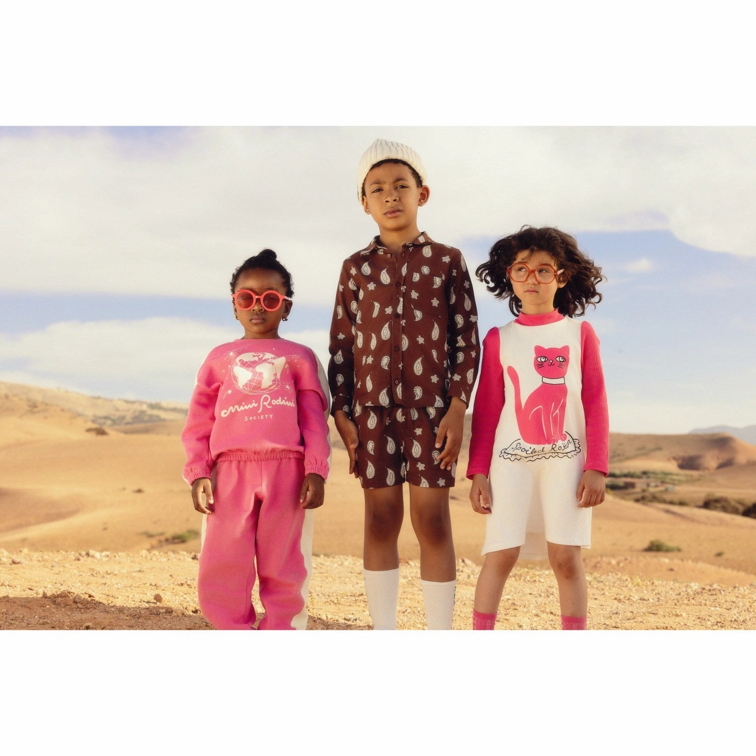 Mini Rodini White Cat Sp Dress Chic formal attire