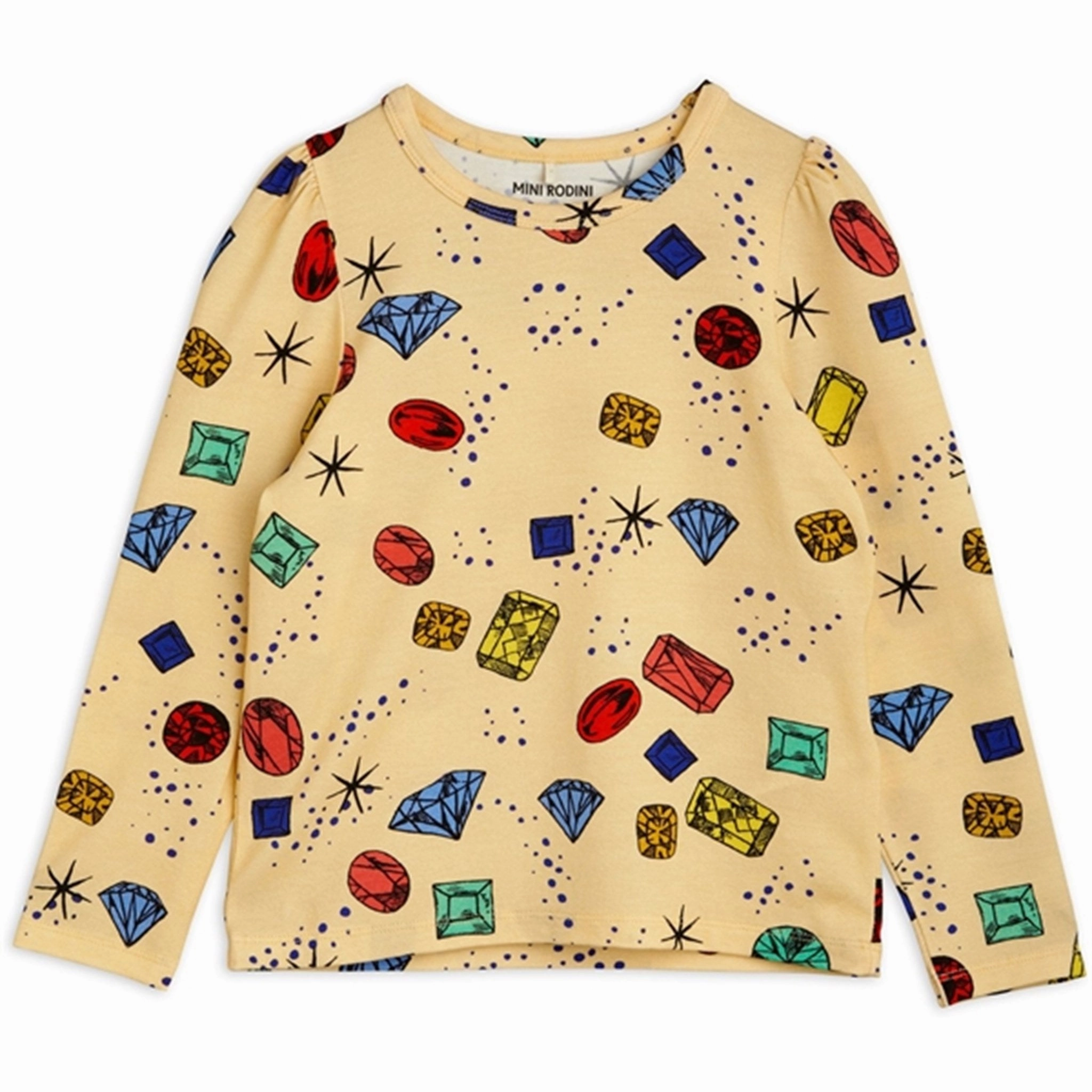 Bold Prints Button front Mini Rodini Yellow Jewels Aop Blouse