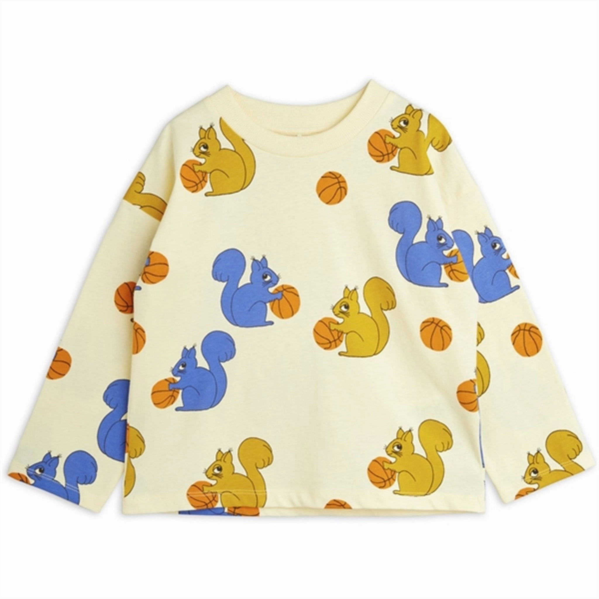 Ventilated Back Mix-And-Match Mini Rodini Yellow Squirrels Aop Blouse