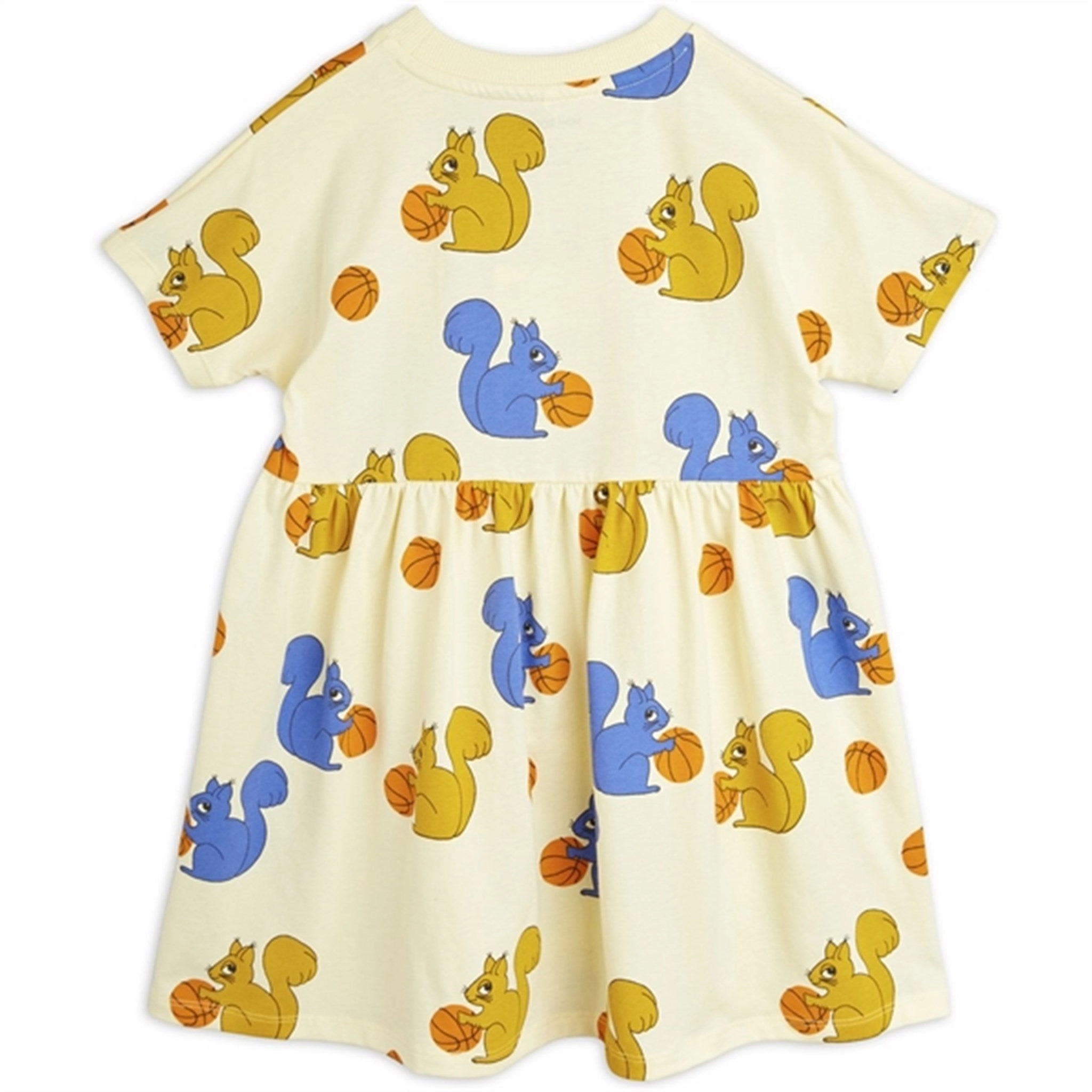 Mini Rodini Yellow Squirrels Aop Dress Fresh Form Sporty Comfort