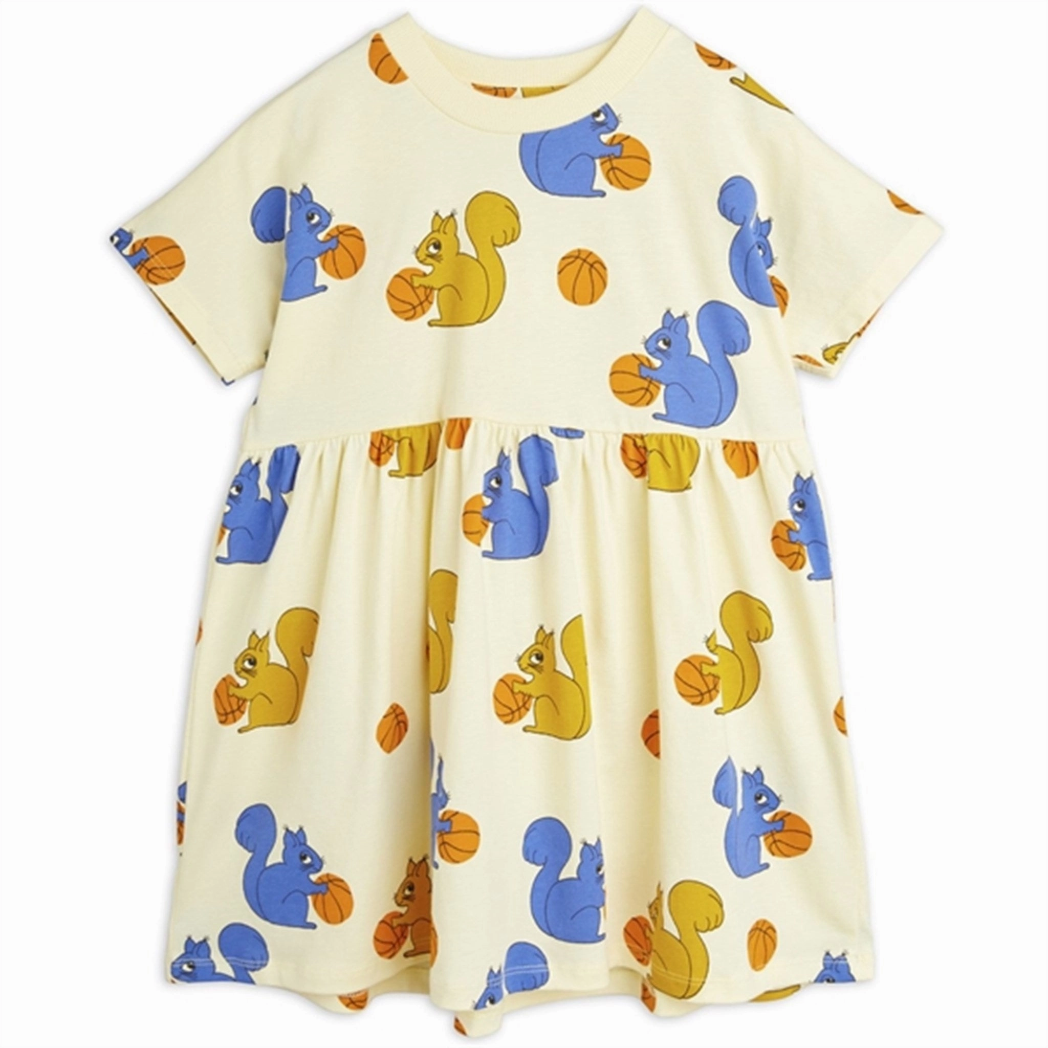 Mini Rodini Yellow Squirrels Aop Dress Floral Comfort