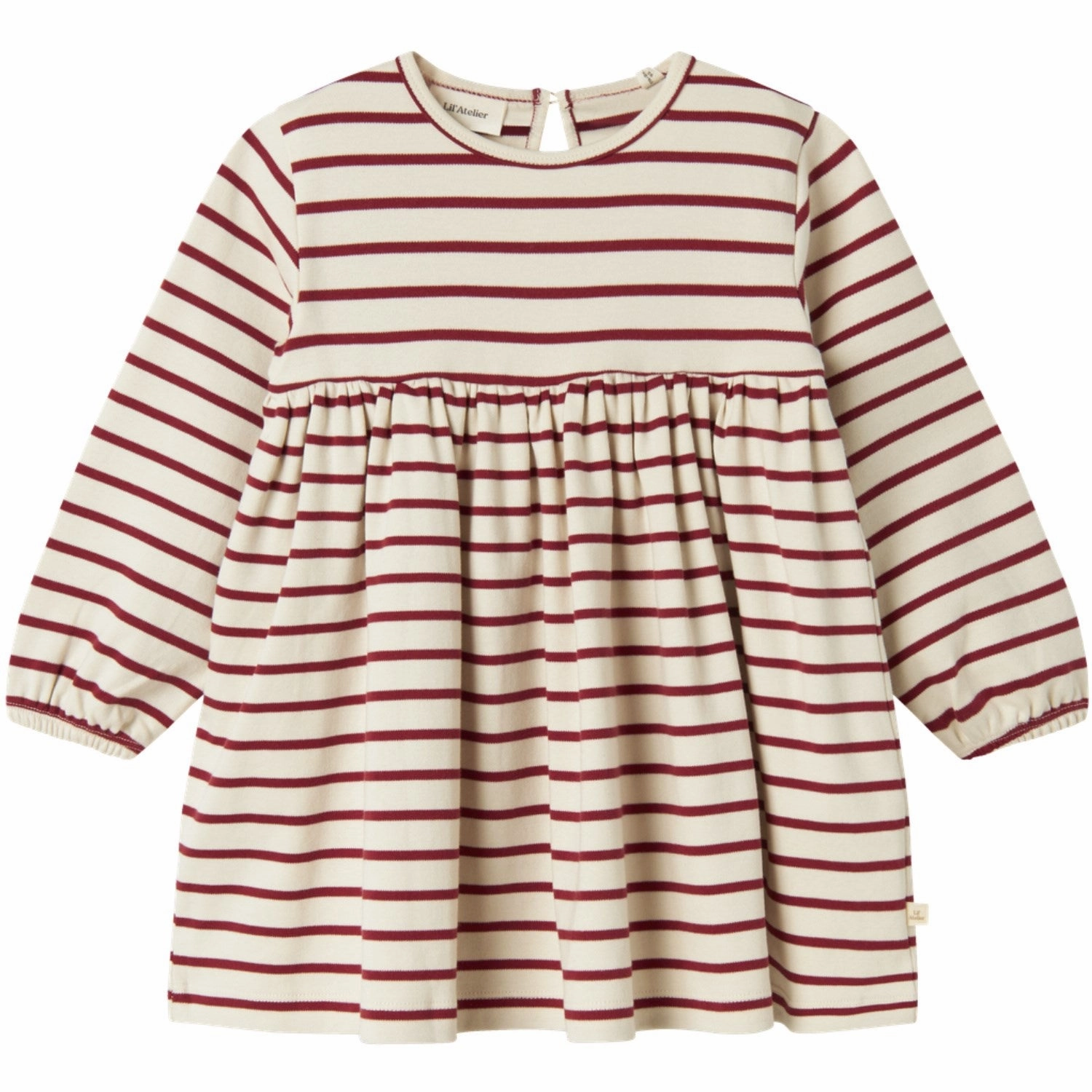 Lil'Atelier Turtledove Red Dahlia Nmflimia Ls Loose Dress Lil Casual event dress Floral-Pattern