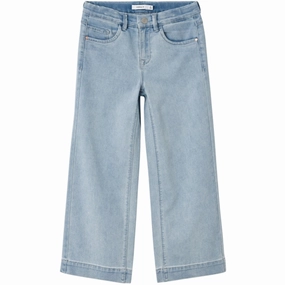 Name it Light Blue Denim Rose Wide Jeans Noos Clean Silhouette No Gap Waist