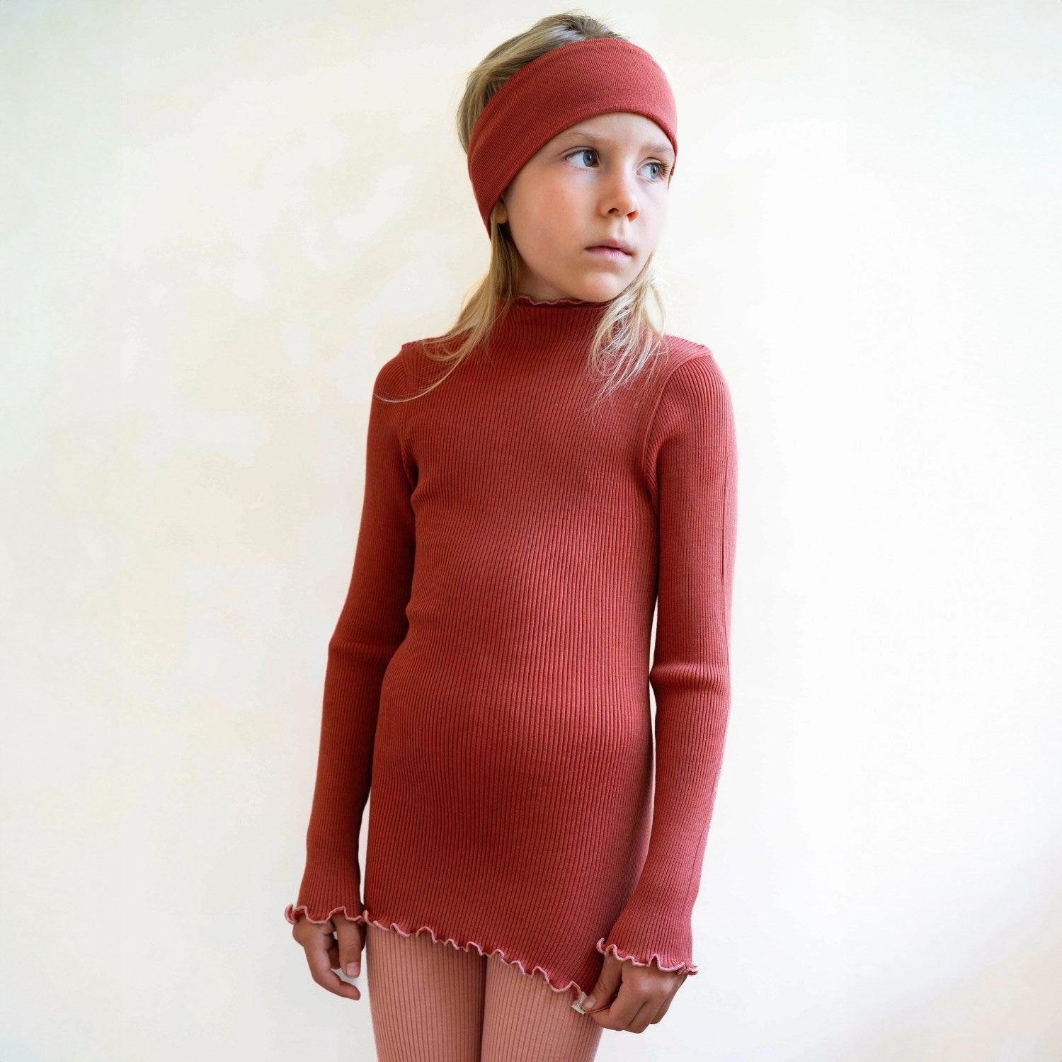 Minimalisma Autumn Blush with Cloudberry contrast Alfina Blouse Ombre look Gym Wear