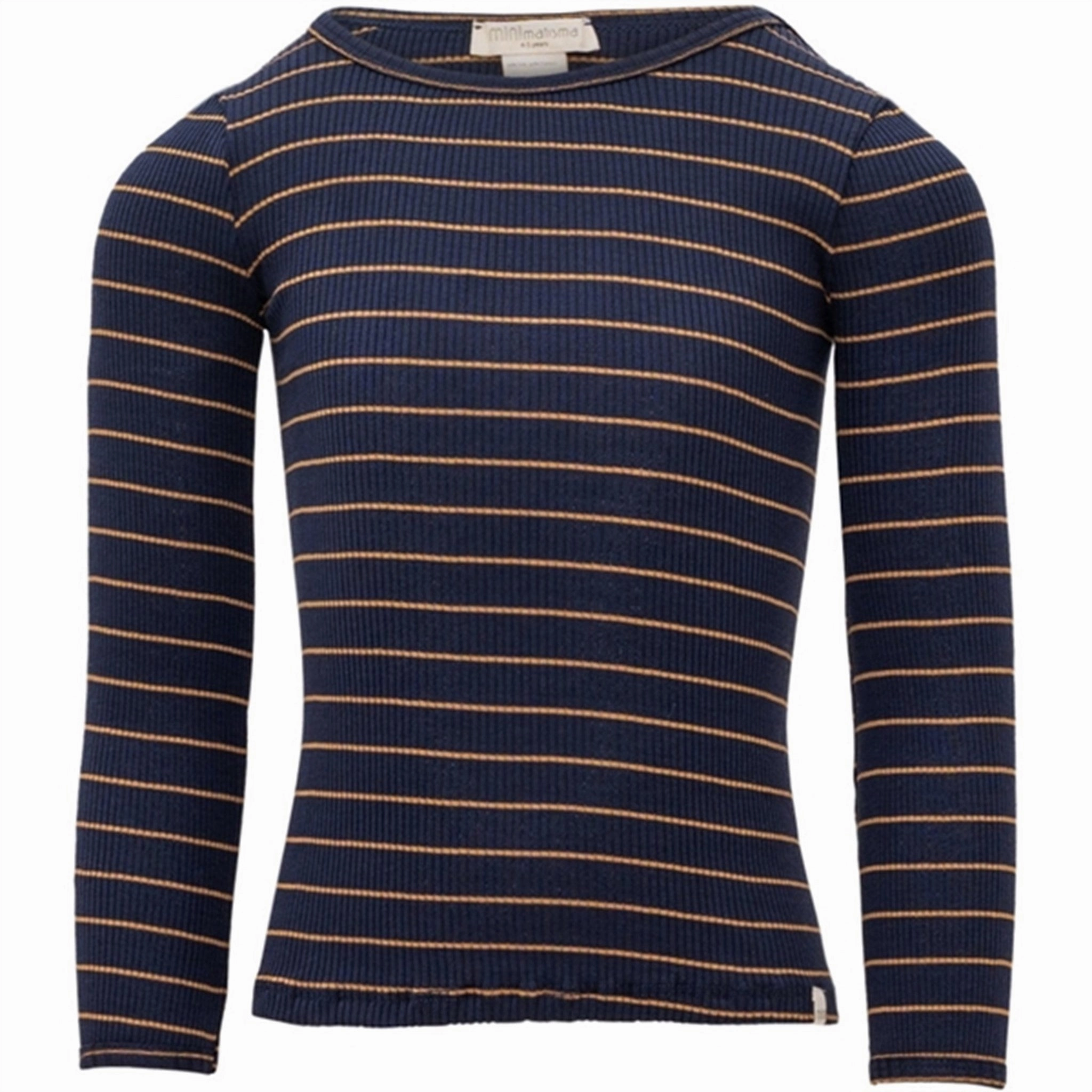 Hidden Button Placket Minimalisma Bergen Blouse Bronze Stripes