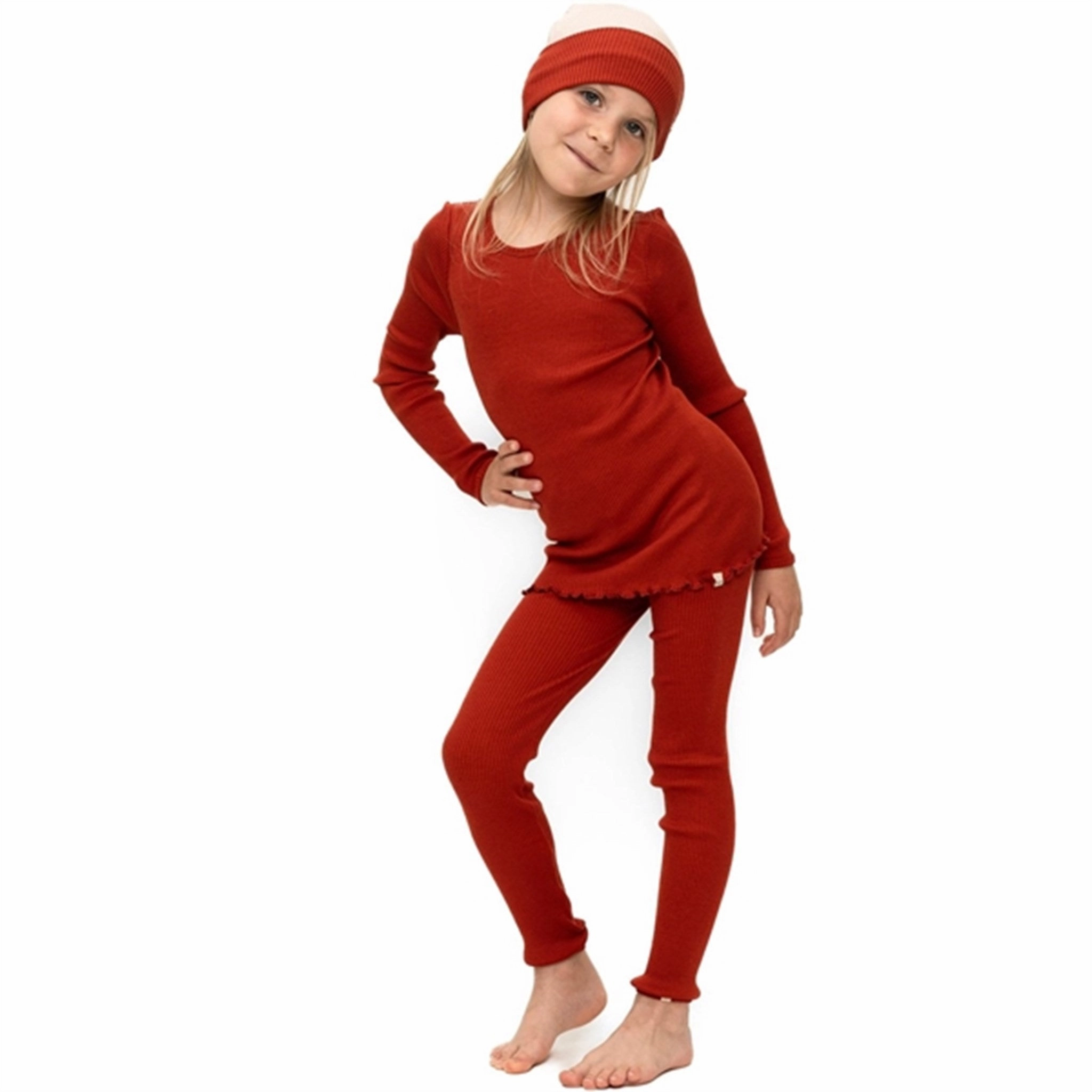 Plus Size Fit Wedding guest Minimalisma Bergen Blouse for kids Poppy Red