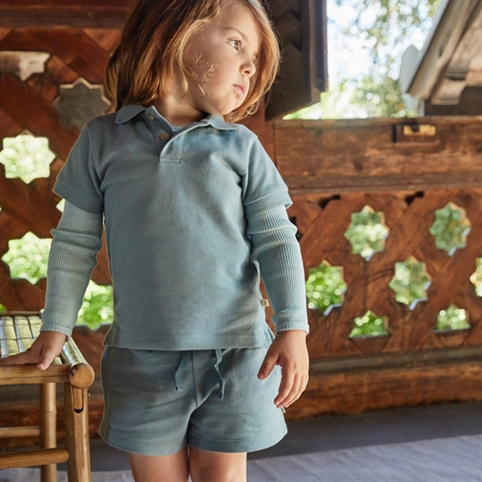 Minimalisma Eiven Polo T-shirt Northern Lights Hygroscopic Threads