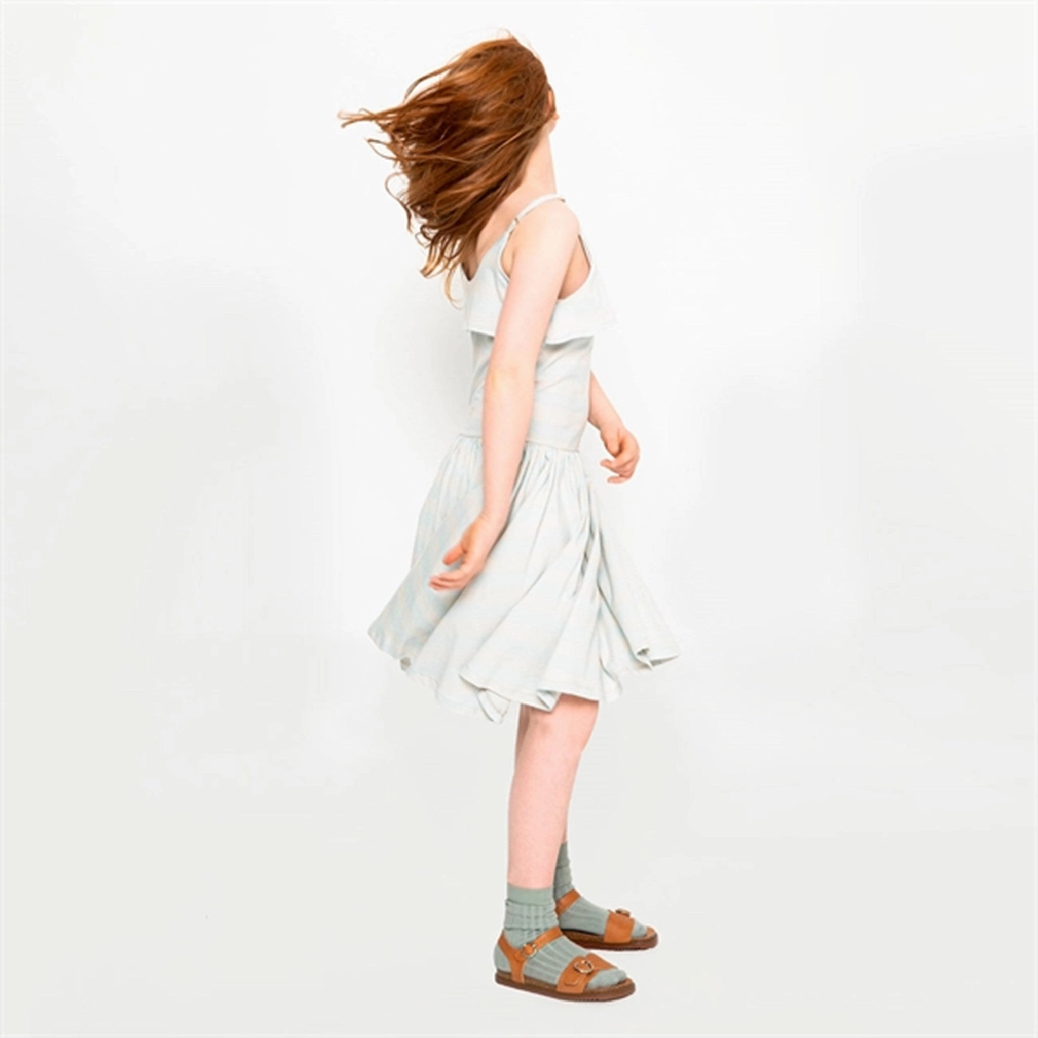 Minimalisma Lis Dress Birch Cloud Stripe Gender Free Korean Mood