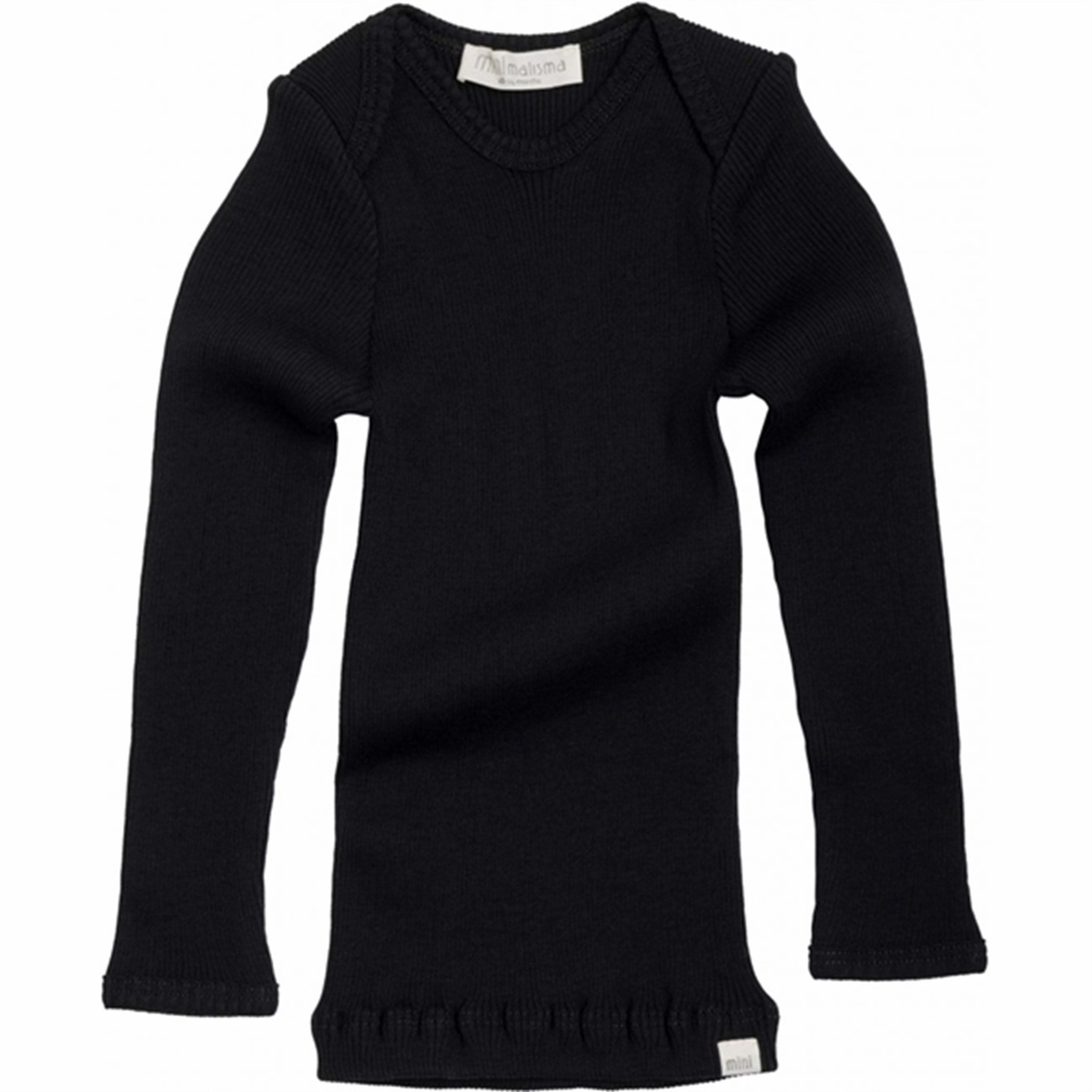 Minimalisma Wool Aspen Blouse Black Smooth Texture Sweat-Absorbing