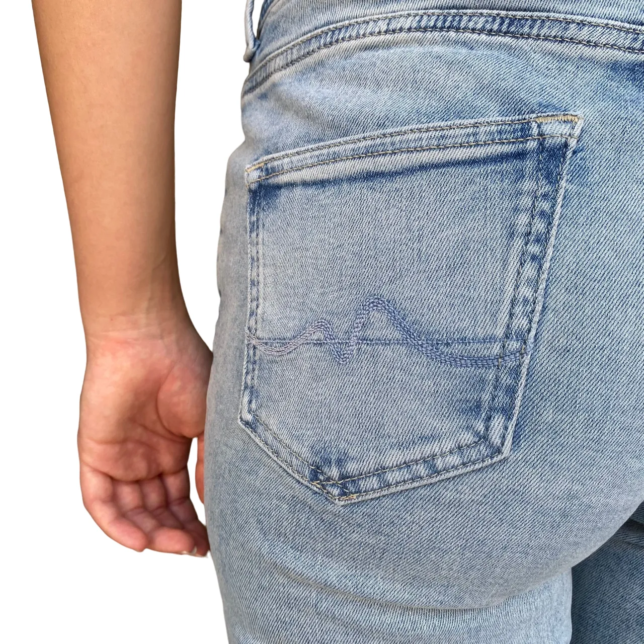 Pepe Jeans pantalone jeans da donna Tapered HW PL204591MI80 blu chiaro TearResistantPanels Versatile Look