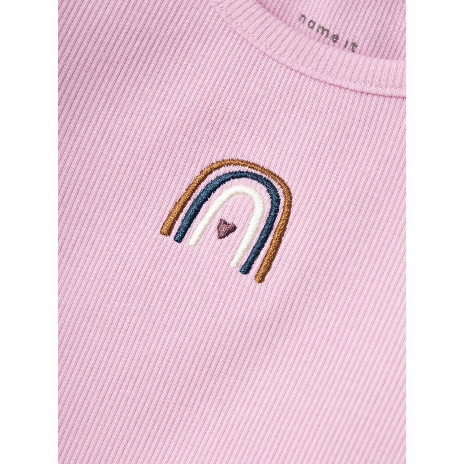 Easy-to-Style Top Double Stitched Hem Name It Pastel Lavender Katte T-Shirt