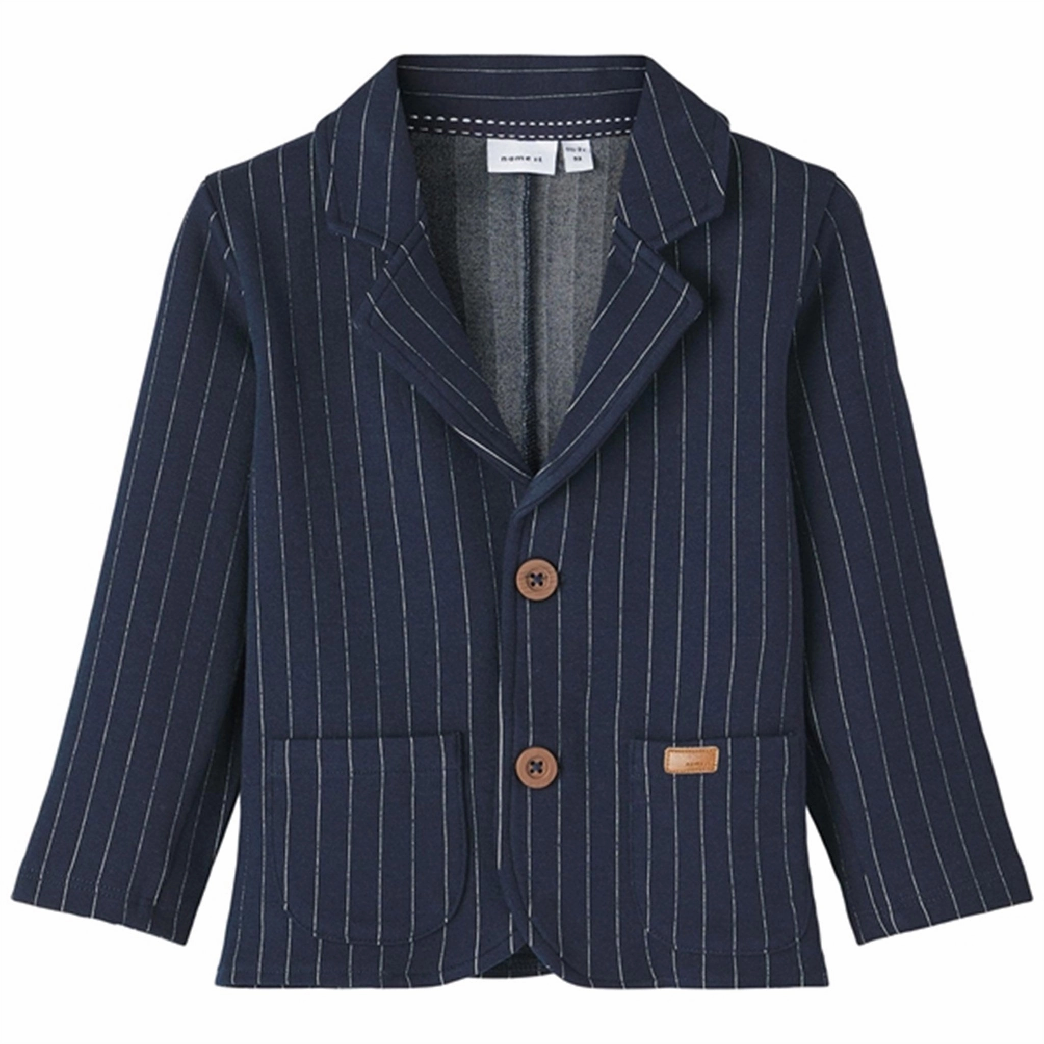 Tailored Layering Business Attire Name it Dark Sapphire Franklin Stripe Sweat Blazer