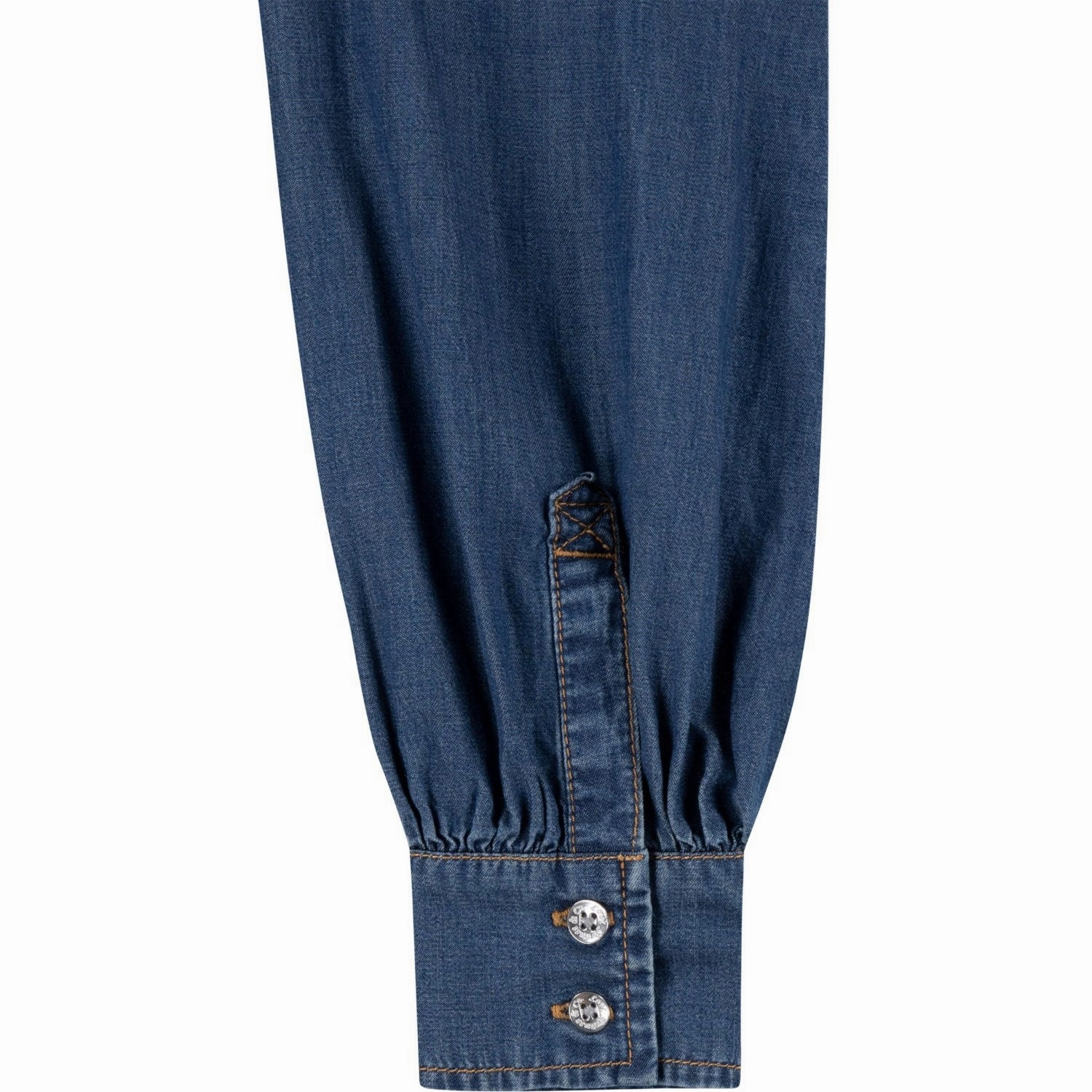 Levi's BLUE Western Peasant Denim Shirt Multi Functional Pockets