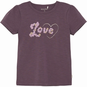 Minymo Black Plum T-Shirt Cozy and Light