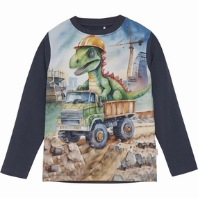 Button Down Design Raw edge Minymo Blue Nights Blouse