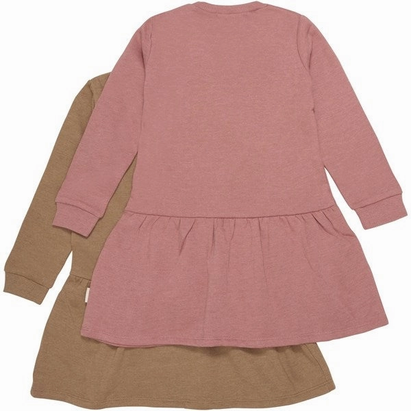 Minymo Canyon Rose Sweat Dress 2-pack Velvet-Edge