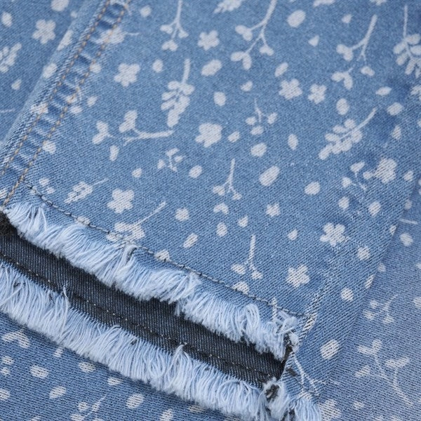 Music Event Smooth Casual Utility Style Minymo China Blue Pants AOP Denim