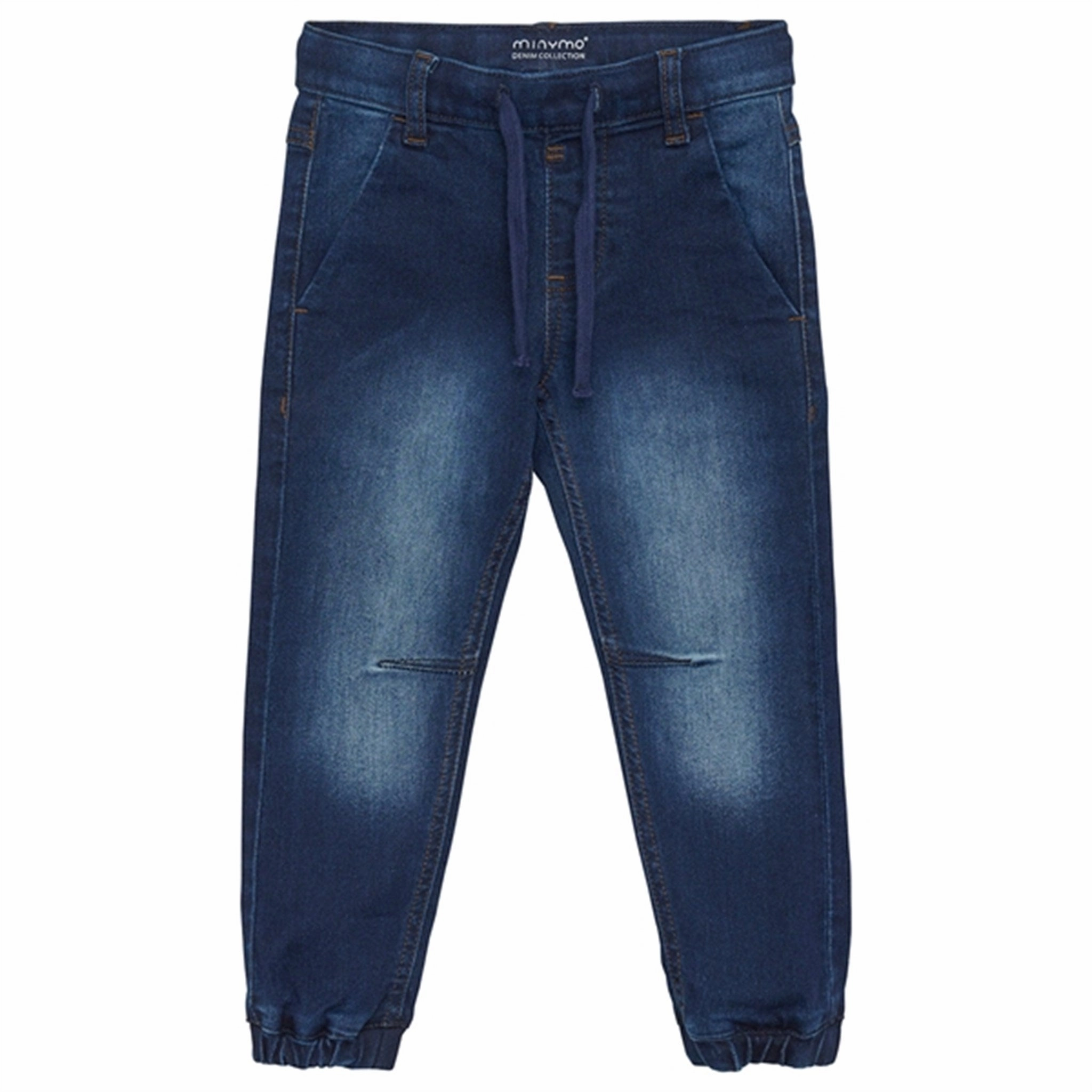 Everyday Classic Wear Comfy Minymo Dark Blue Denim Jeans Stretch Loose Fit NOOS