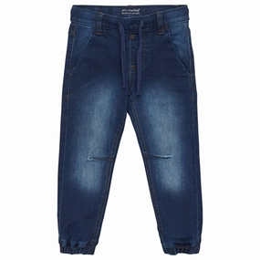 Everyday Classic Wear Comfy Minymo Dark Blue Denim Jeans Stretch Loose Fit NOOS